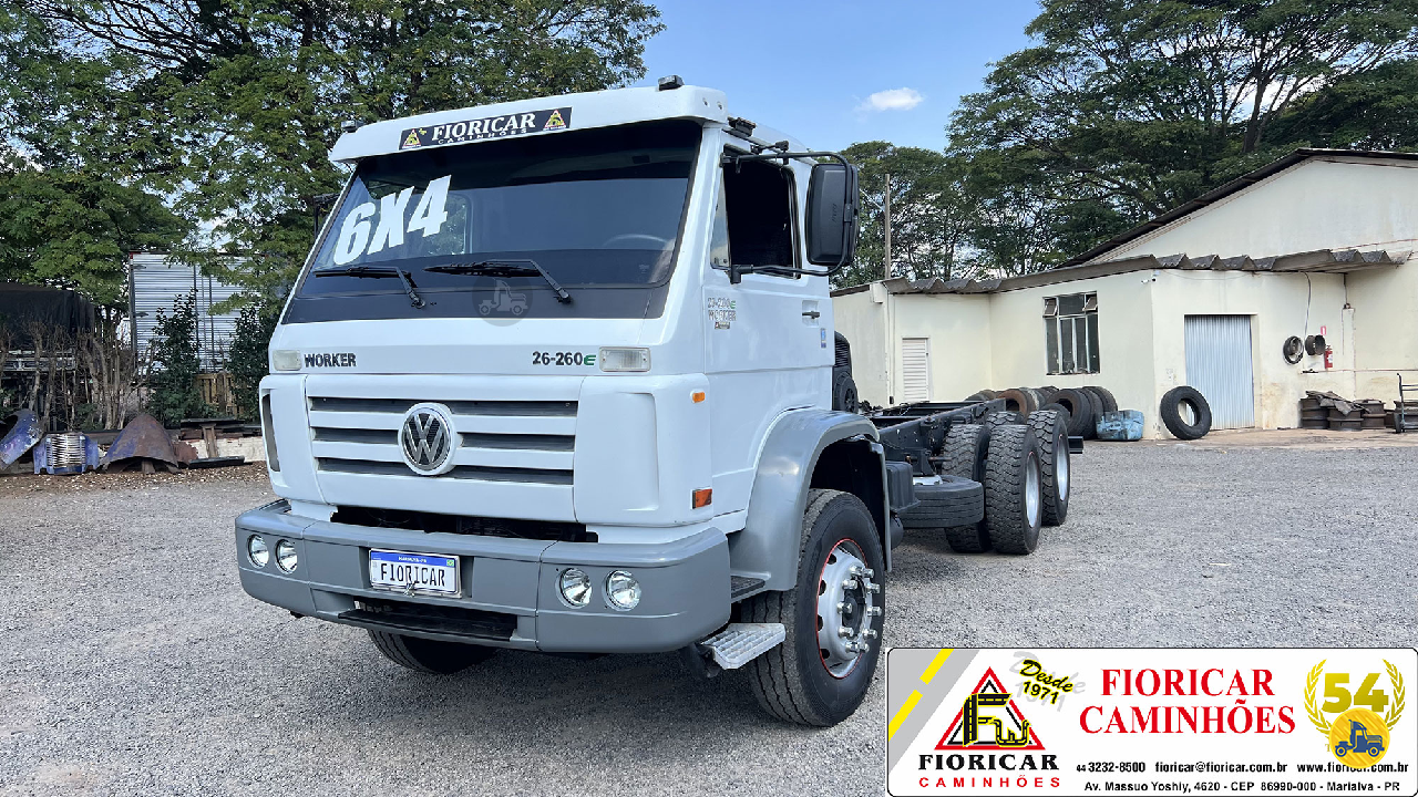 CAMINHAO VOLKSWAGEN VW 26260 Chassis Truck 6x4 Fioricar Caminhões MARIALVA PARANÁ PR