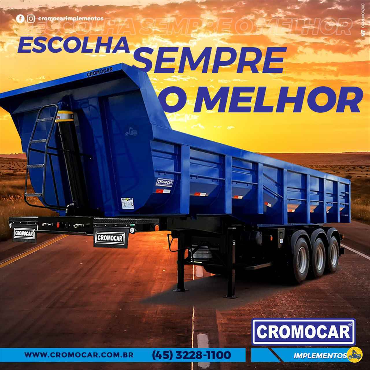 CARRETA SEMI-REBOQUE BASCULANTE Cromocar Implementos Rodoviários CASCAVEL PARANÁ PR
