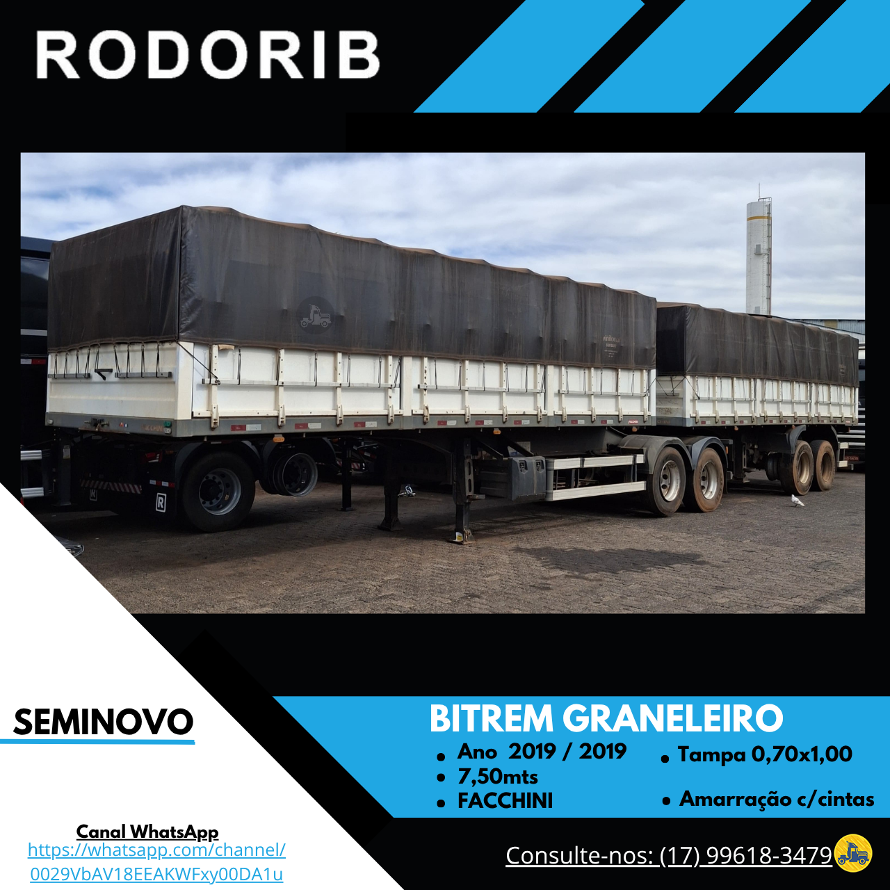 CARRETA BITREM GRANELEIRO Rodorib Rio Brasil - SJRP São José do Rio Preto SÃO PAULO SP