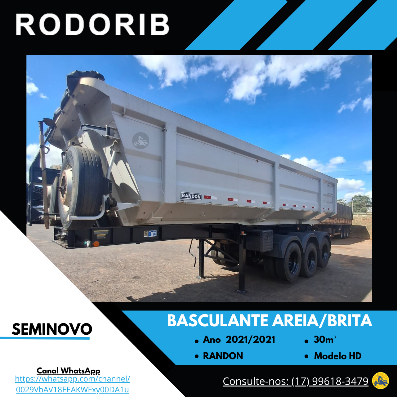 CARRETA SEMI-REBOQUE BASCULANTE Rodorib Rio Brasil - SJRP São José do Rio Preto SÃO PAULO SP