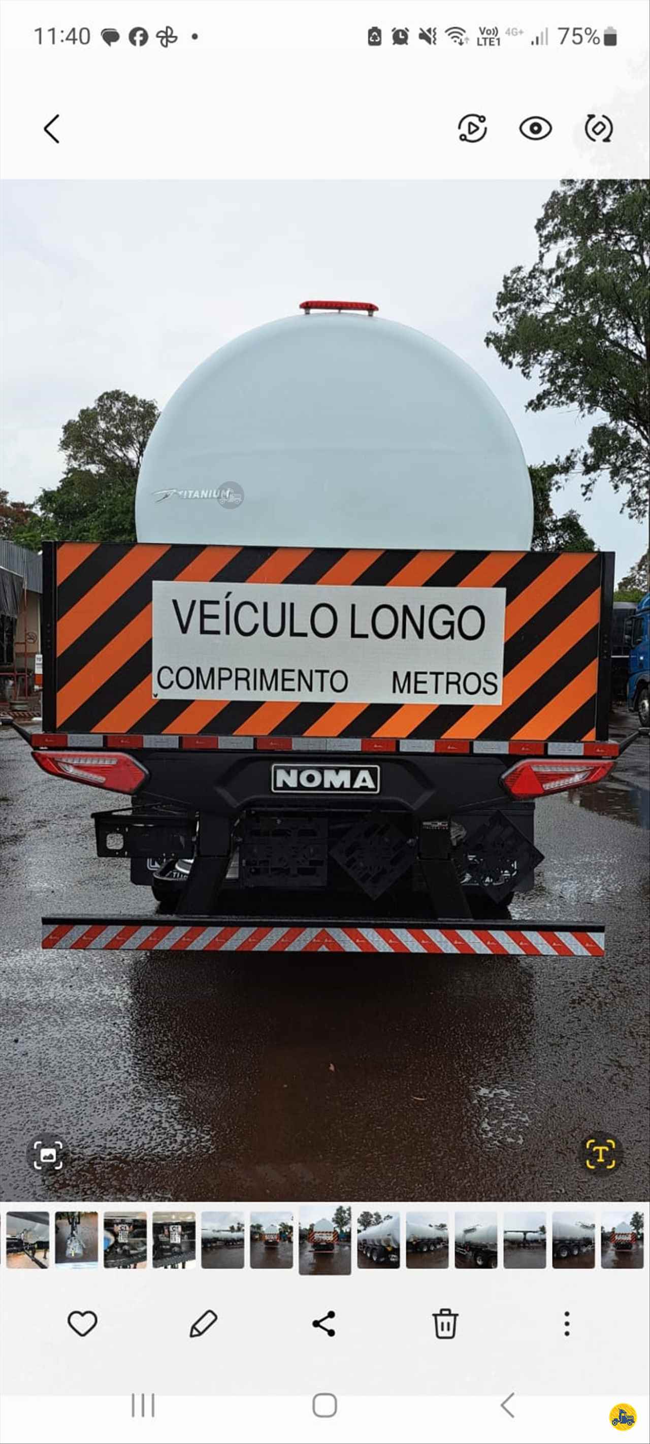 CARRETA BITREM 9 EIXOS TANQUE AÇO Técnica Implementos Rodoviários - NOMA REGENTE FEIJO SÃO PAULO SP