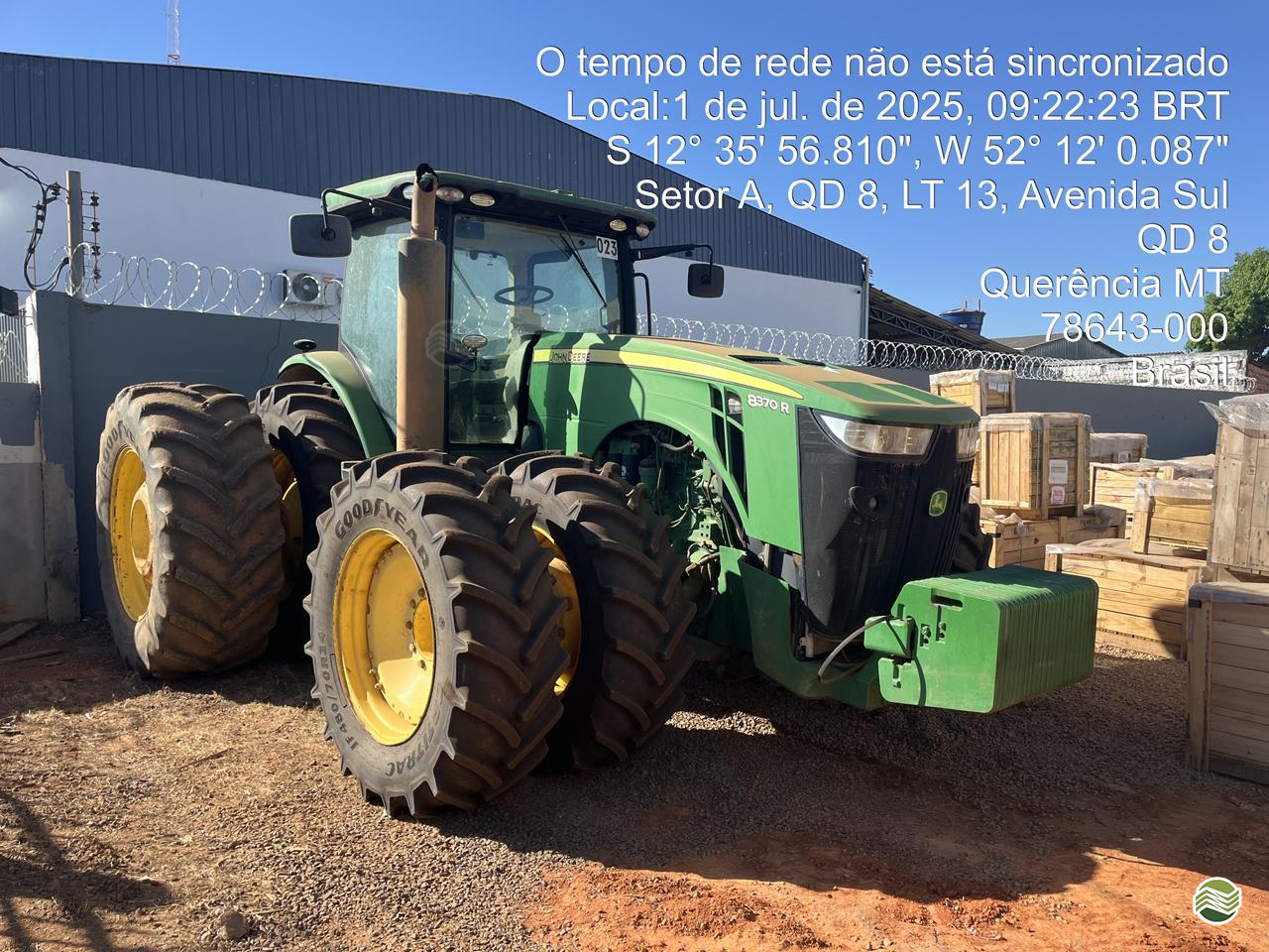 TRATOR JOHN DEERE JOHN DEERE 8370R Tração 4x4 Primavera Máquinas - John Deere QUERENCIA MATO GROSSO MT