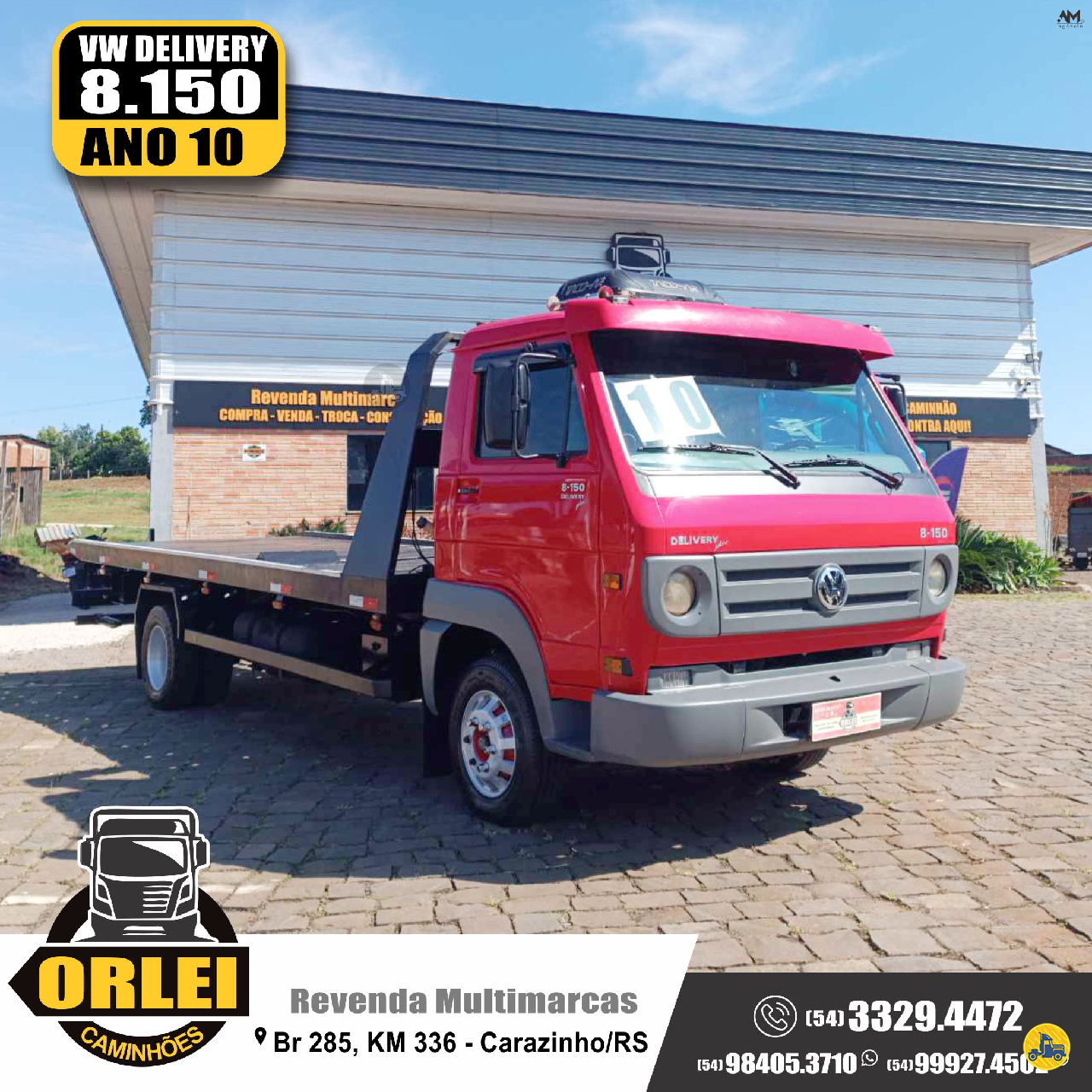 CAMINHAO VOLKSWAGEN VW 8150 Plataforma Guincho 3/4 4x2 Orlei Caminhões CARAZINHO RIO GRANDE DO SUL RS