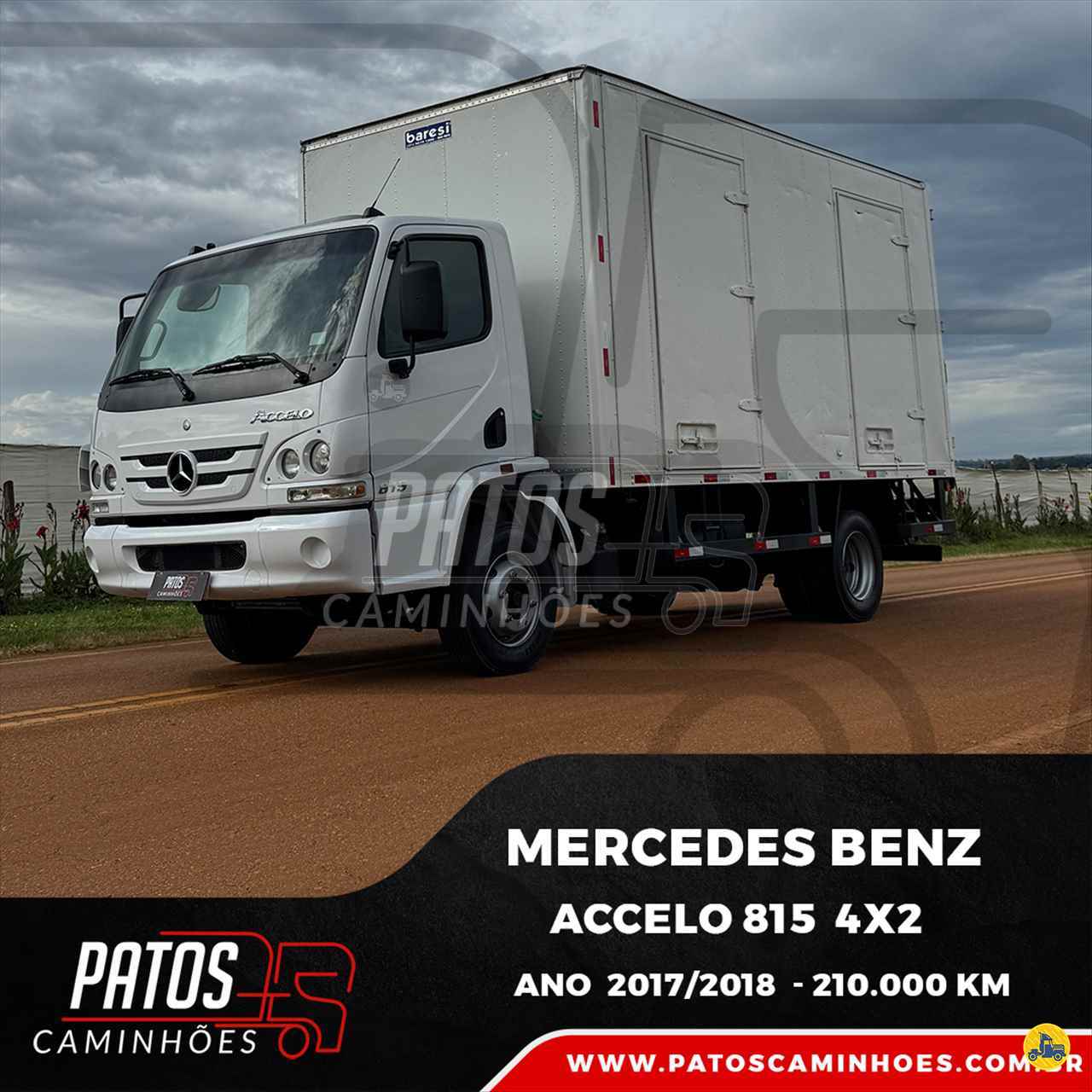 CAMINHAO MERCEDES-BENZ MB 815 Baú Térmico Cavalo 4x2 Patos Caminhões PATOS DE MINAS MINAS GERAIS MG