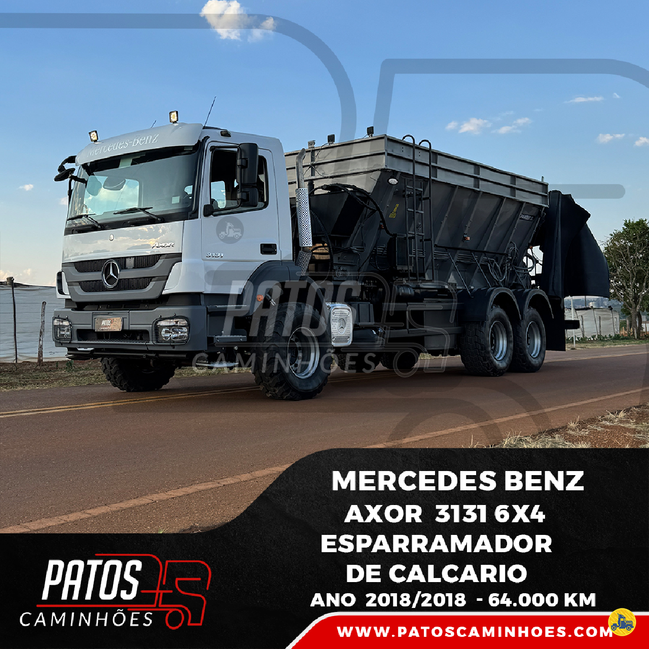 CAMINHAO MERCEDES-BENZ MB 3131 Espargidor Truck 6x4 Patos Caminhões PATOS DE MINAS MINAS GERAIS MG