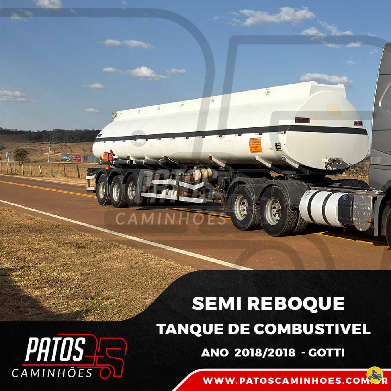 CARRETA SEMI-REBOQUE TANQUE AÇO Patos Caminhões PATOS DE MINAS MINAS GERAIS MG