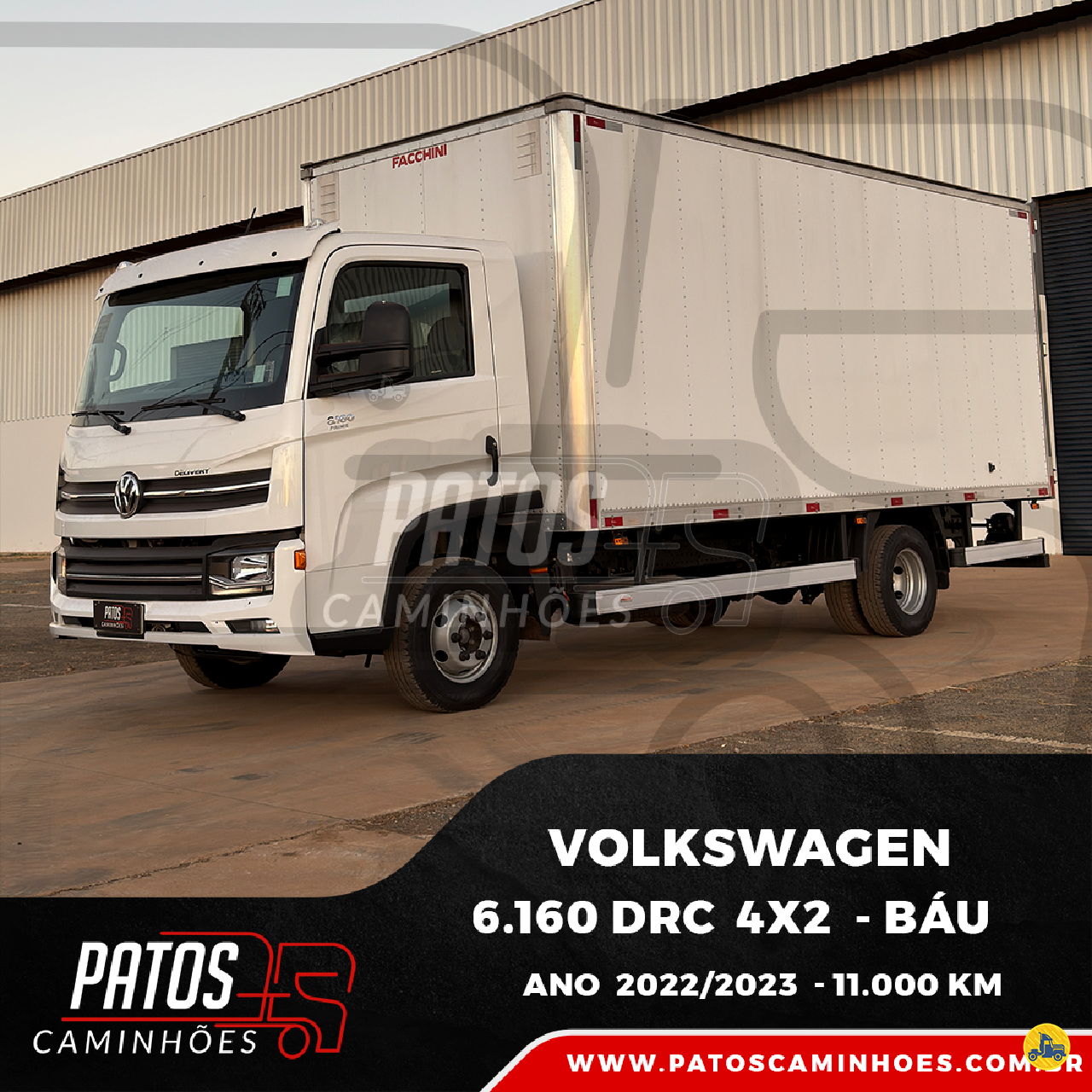 CAMINHAO VOLKSWAGEN VW 6160 Baú Furgão 3/4 4x2 Patos Caminhões PATOS DE MINAS MINAS GERAIS MG
