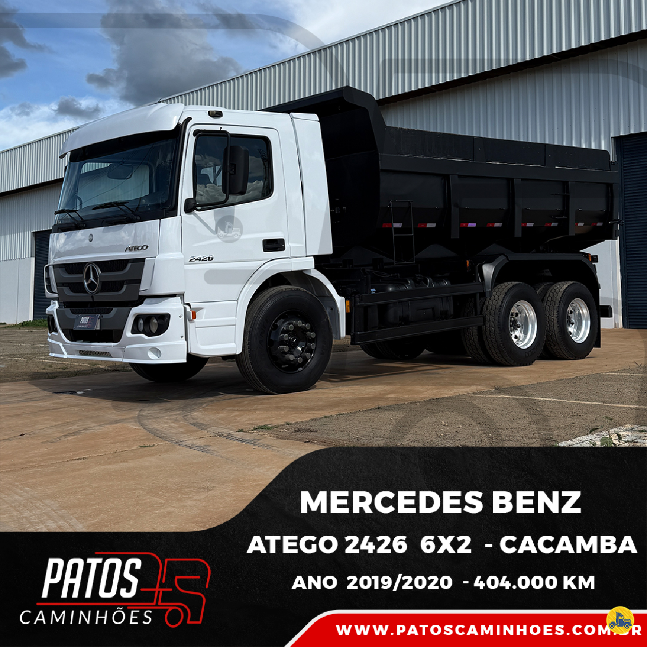 CAMINHAO MERCEDES-BENZ MB 2426 Caçamba Basculante Truck 6x2 Patos Caminhões PATOS DE MINAS MINAS GERAIS MG