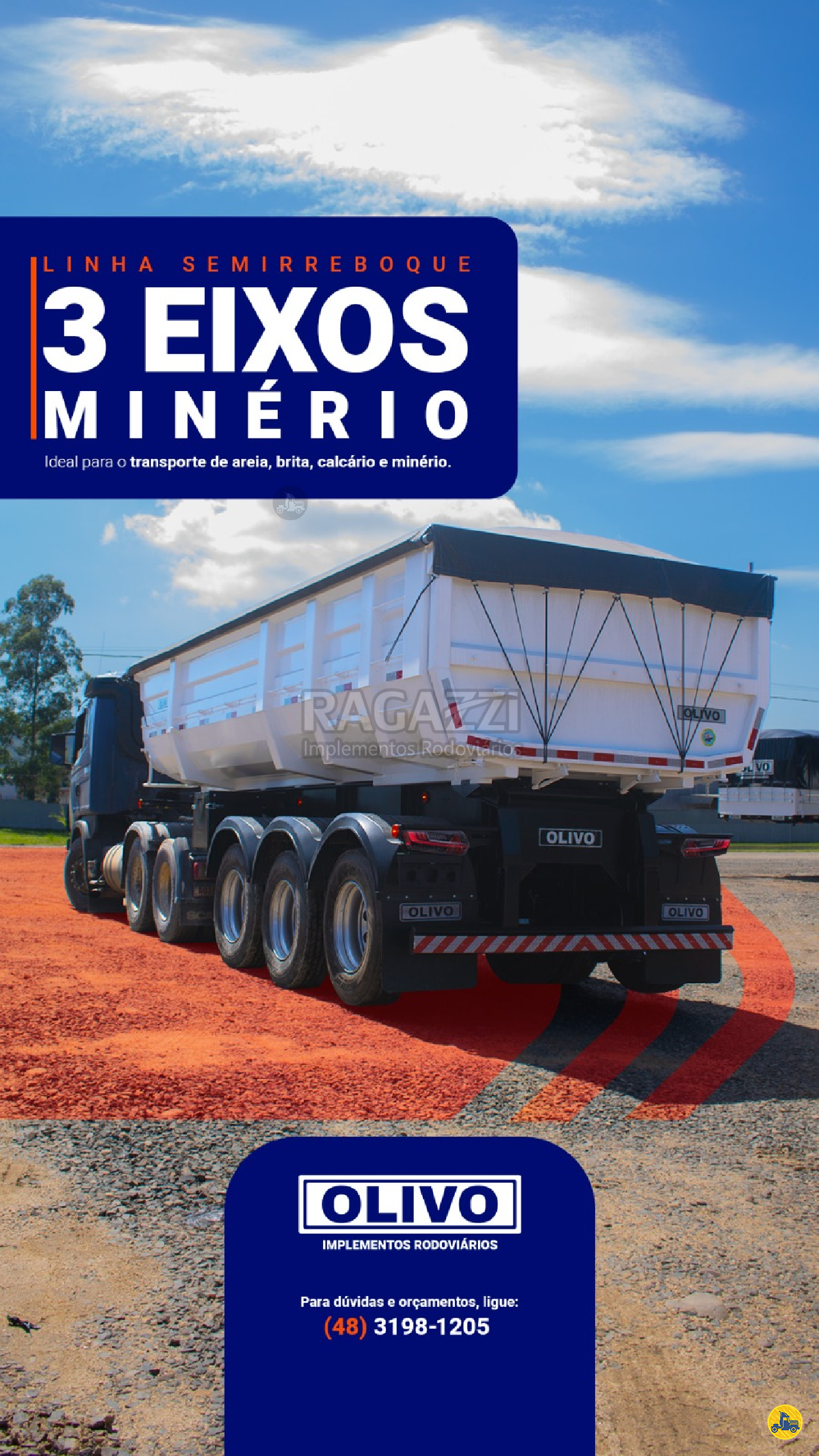 CARRETA SEMI-REBOQUE BASCULANTE Ragazzi Implementos Rodoviários - Olivo - Rodotecnica GOIANIA GOIAS GO