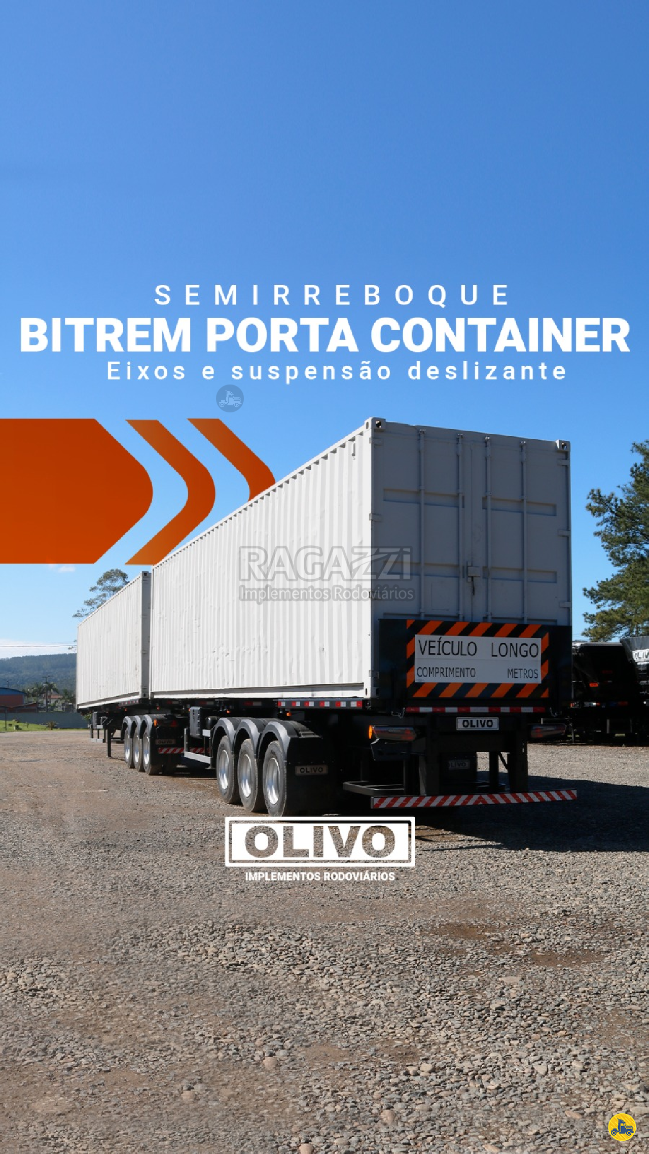 CONTAINER de Ragazzi Implementos Rodoviários - Olivo - Rodotecnica