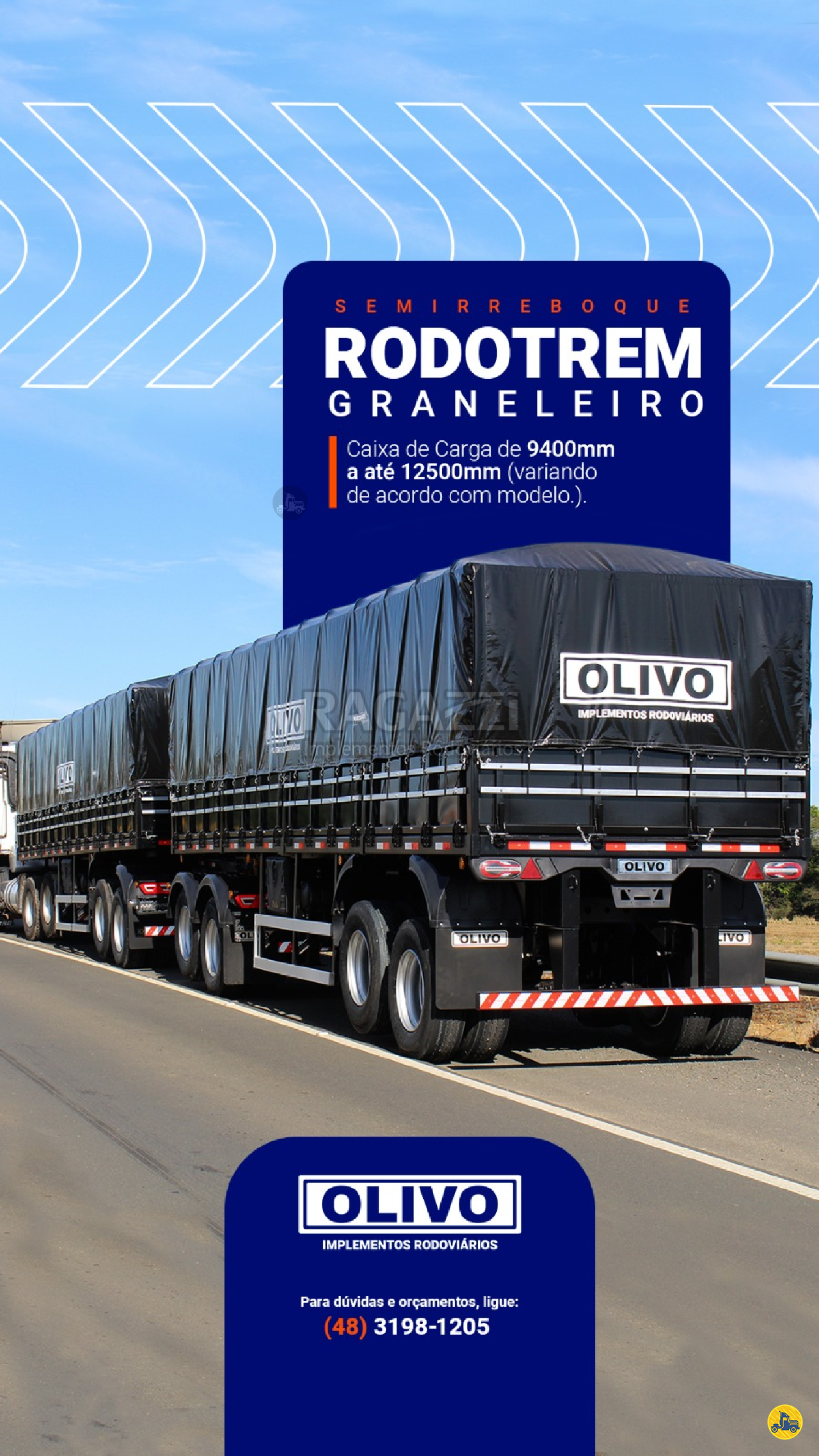 CARRETA RODOTREM GRANELEIRO Ragazzi Implementos Rodoviários - Olivo - Rodotecnica GOIANIA GOIAS GO