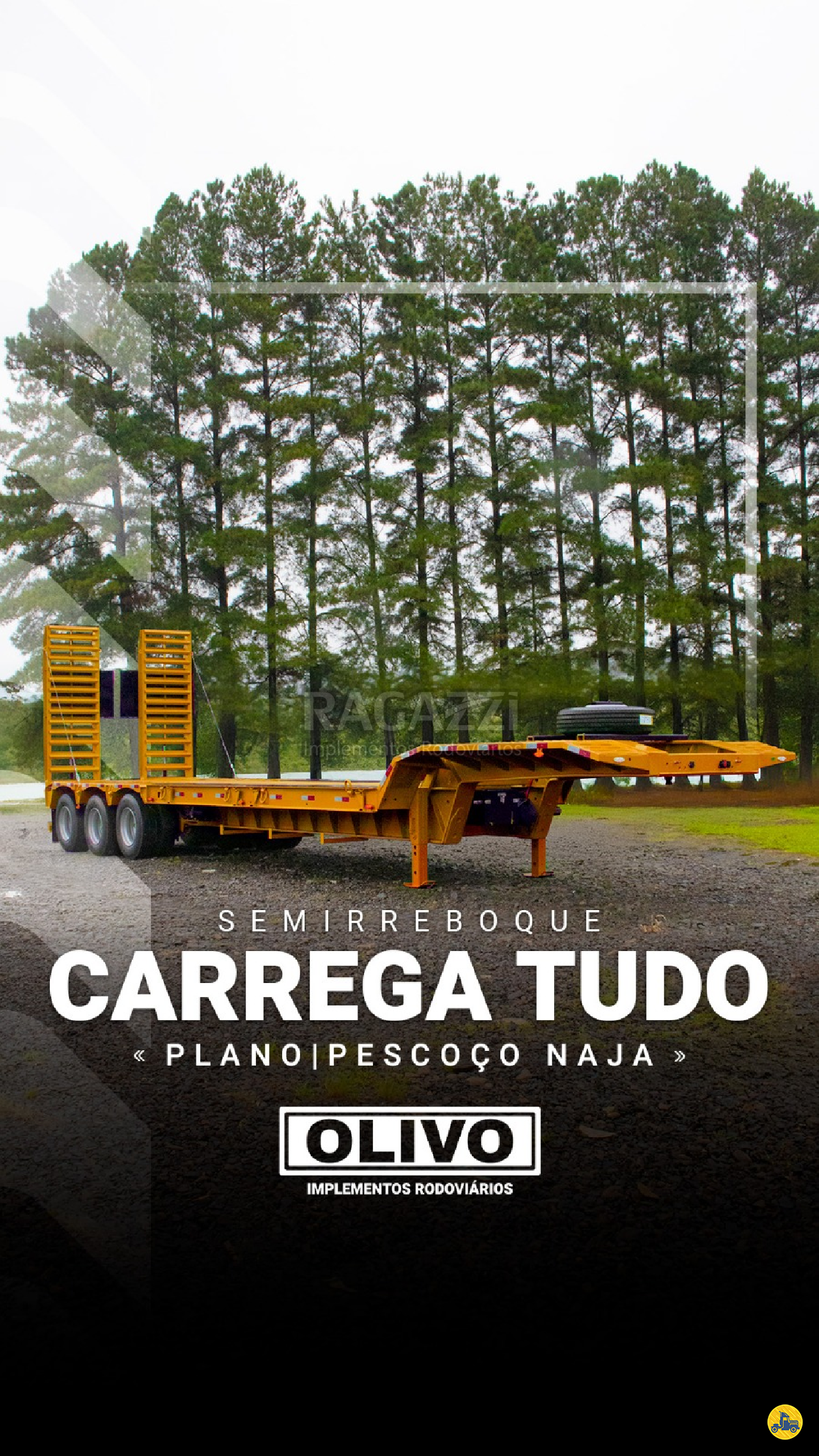CARRETA SEMI-REBOQUE PRANCHA Reta Ragazzi Implementos Rodoviários - Olivo - Rodotecnica GOIANIA GOIAS GO