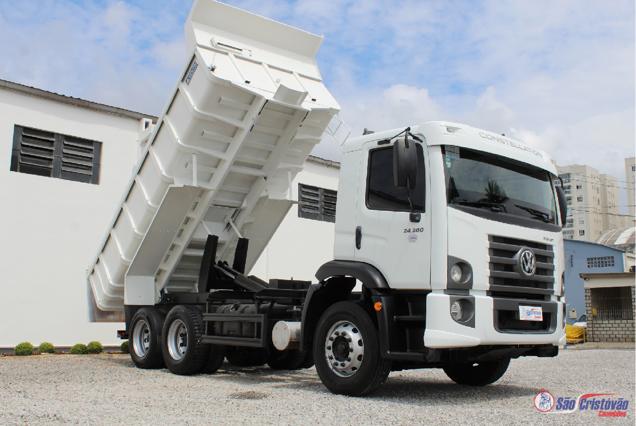 CAMINHAO VOLKSWAGEN VW 24260 Caçamba Basculante Truck 6x2 São Cristóvão Caminhões SAO JOSE SANTA CATARINA SC