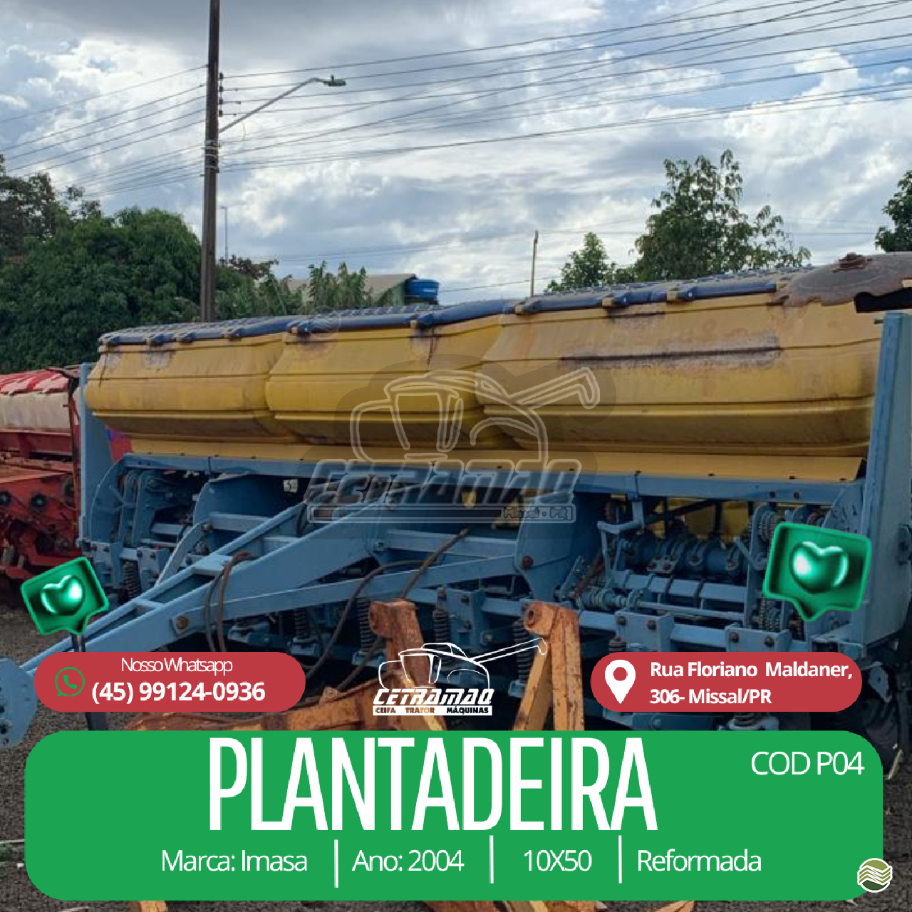 PLANTADEIRA IMASA IMASA Cetramaq Máquinas MISSAL PARANÁ PR