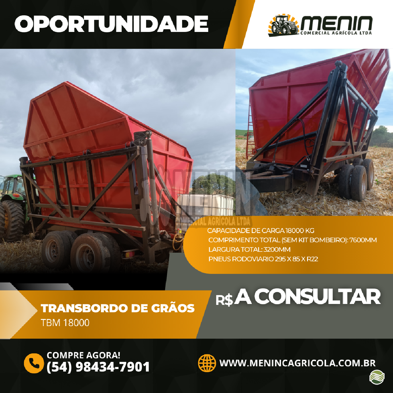 IMPLEMENTOS AGRICOLAS TRANSBORDO TRANSBORDO DE GRAOS