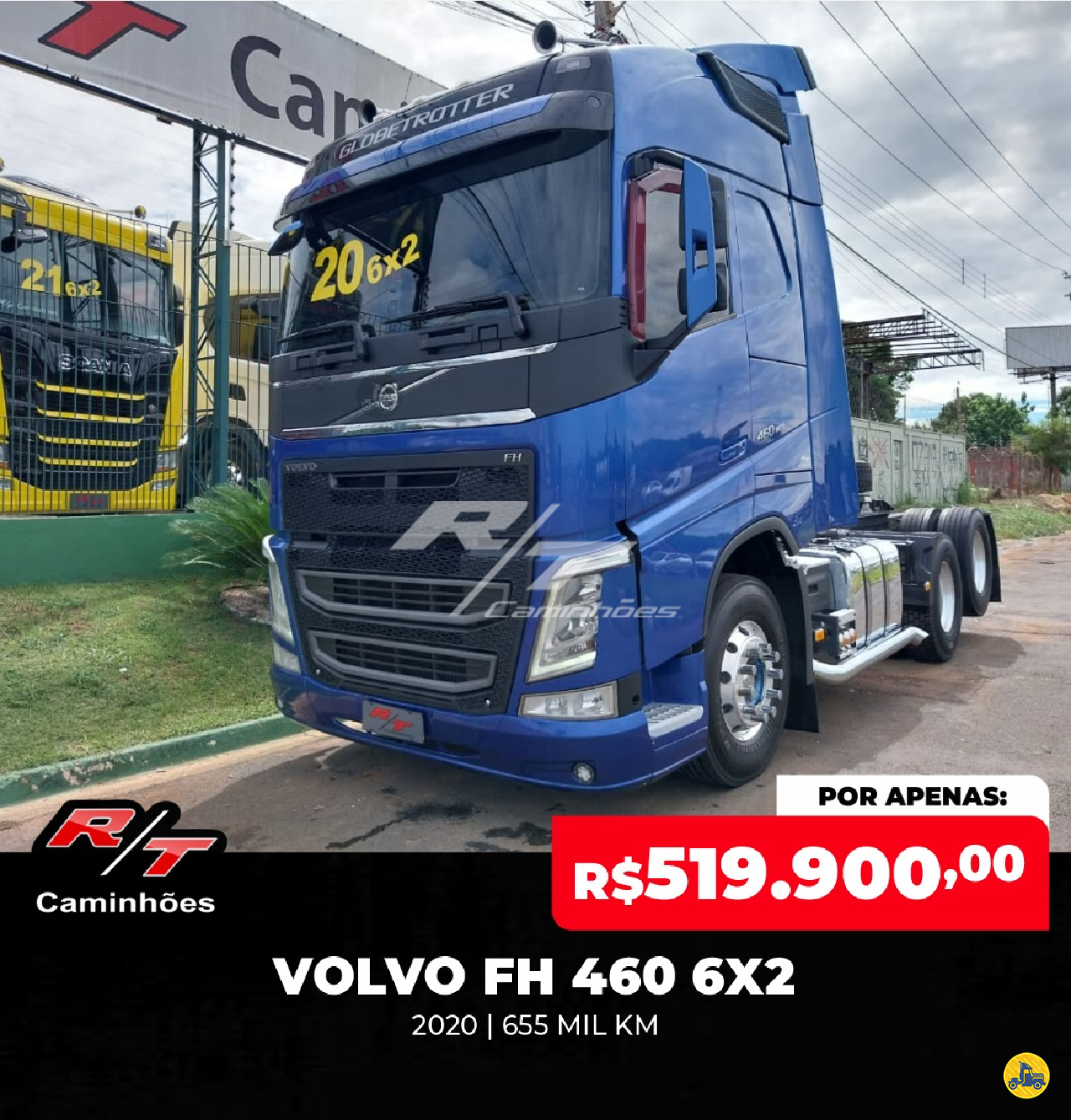 CAMINHAO VOLVO VOLVO FH 460 Cavalo Mecânico Cavalo 6x2 RT Caminhões SUMARE SÃO PAULO SP