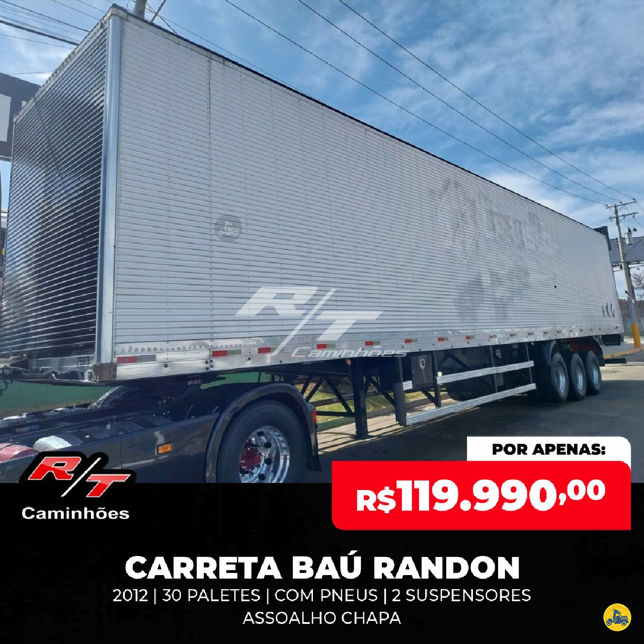 CARRETA SEMI-REBOQUE BAU FURGÃO RT Caminhões SUMARE SÃO PAULO SP