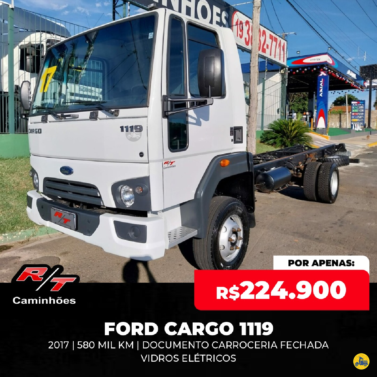 CAMINHAO FORD CARGO 1119 Chassis 3/4 4x2 RT Caminhões SUMARE SÃO PAULO SP