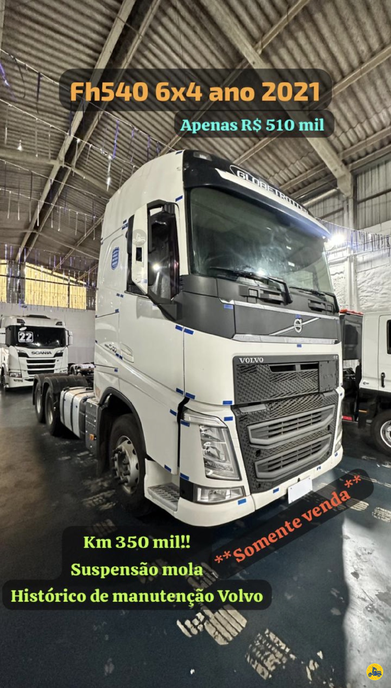 CAMINHAO VOLVO VOLVO FH 540 Conjunto Cavalo 6x4 Daniel Caminhões DIVINOPOLIS MINAS GERAIS MG