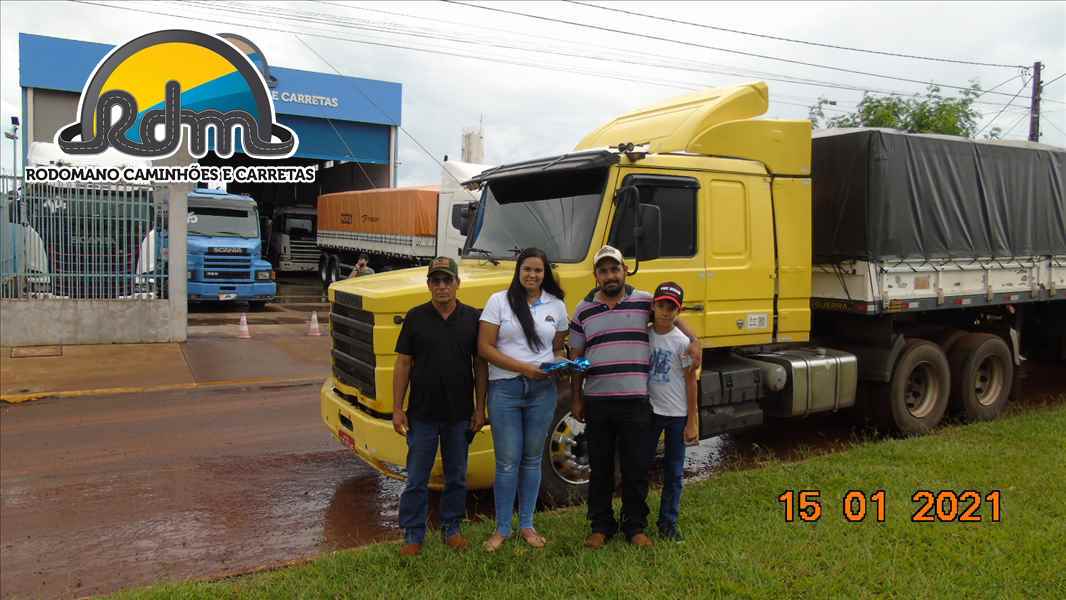 NOSSO AGRADECIMETO AO CLIENTE CLEITON DIAS ALVES DE BOM JESUS - GO, PELA COMPRA DO SEU CAMINHÃO SCÂNIA T 113 H 360 E DO SEMI-REBOQUE GRANELEIRO GUERRA. PARABÉNS PELA AQUISIÇÃO.