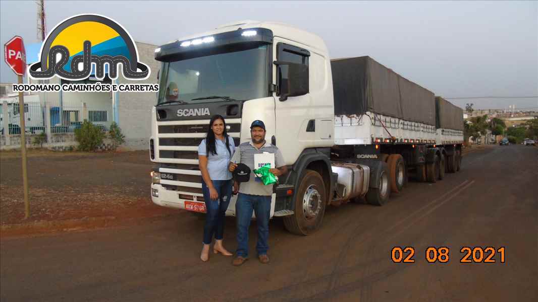 CLIENTE WEISLER NUNES INÁCIO, DE VICENTINÓPOLIS - GO, NOS PRESTIGIANDO COM SUA COMPRA. ENTREGAMOS UM CAMINHÃO SCÂNIA R124 400 6X2. MUITO OBRIGADO.