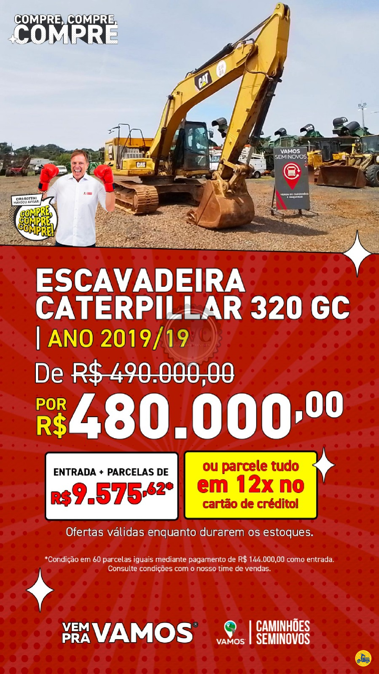 ESCAVADEIRA CATERPILLAR 320GC ABC Vinte-Vinte Caminhões SANTO ANDRE SÃO PAULO SP