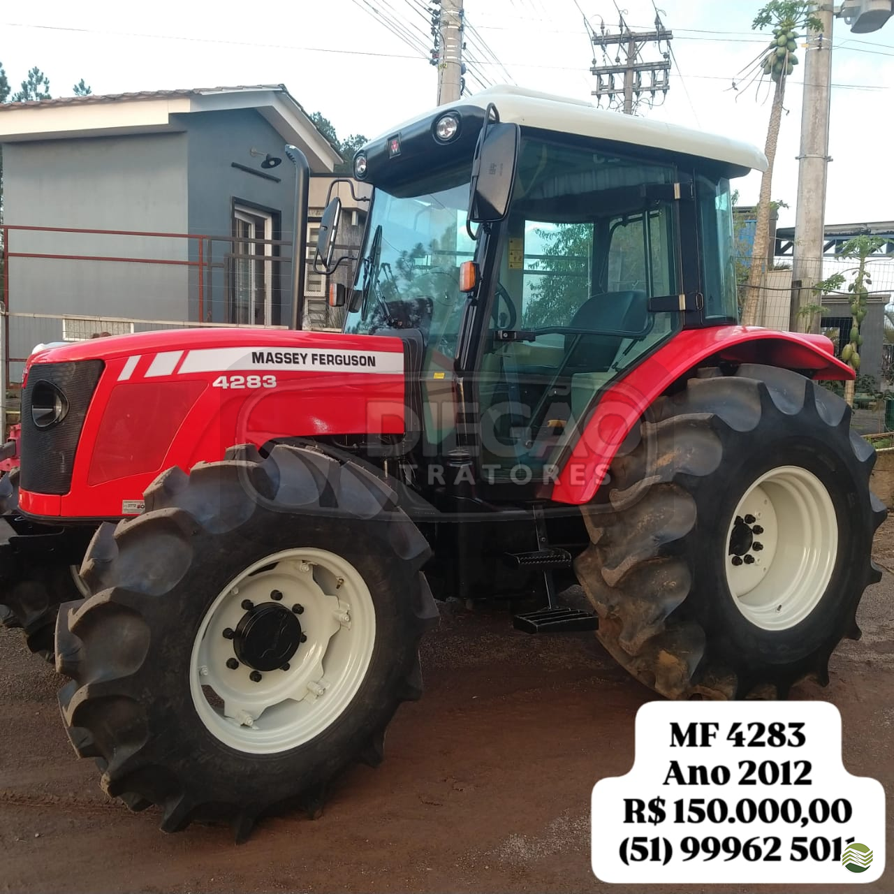 TRATOR MASSEY FERGUSON MF 4283 Tração 4x4 Diegão Tratores PAROBE RIO GRANDE DO SUL RS