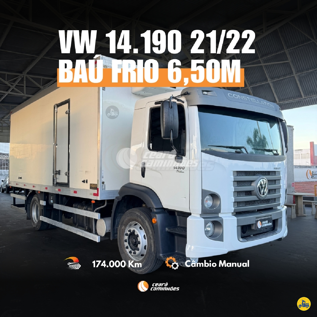 CAMINHAO VOLKSWAGEN VW 14190 Baú Frigorífico Toco 4x2 Ceará Caminhões FORTALEZA CEARÁ CE
