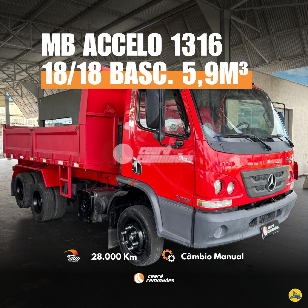CAMINHAO MERCEDES-BENZ MB 1316 Caçamba Basculante 3/4 6x2 Ceará Caminhões FORTALEZA CEARÁ CE