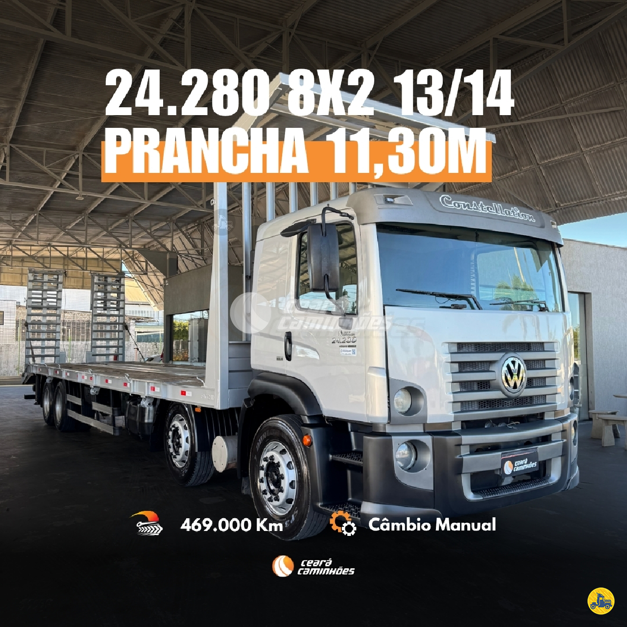 CAMINHAO VOLKSWAGEN VW 24280 Plataforma BiTruck 8x2 Ceará Caminhões FORTALEZA CEARÁ CE