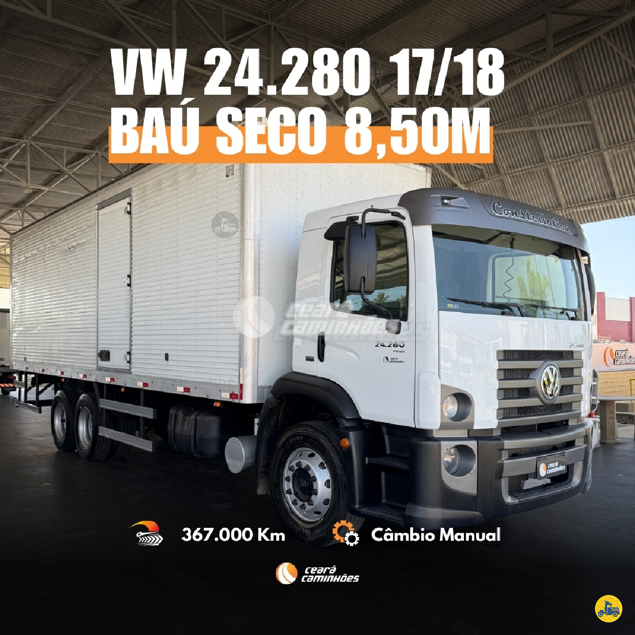 CAMINHAO VOLKSWAGEN VW 24280 Baú Furgão Truck 6x2 Ceará Caminhões FORTALEZA CEARÁ CE