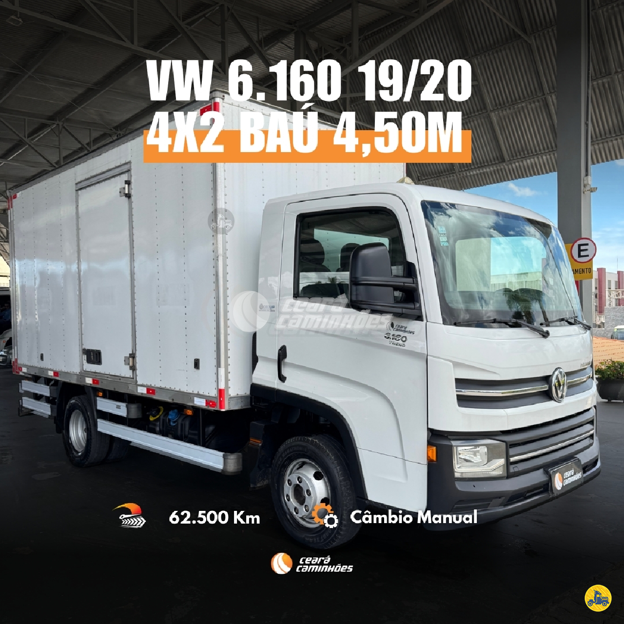 CAMINHAO VOLKSWAGEN VW 6160 Baú Furgão 3/4 4x2 Ceará Caminhões FORTALEZA CEARÁ CE