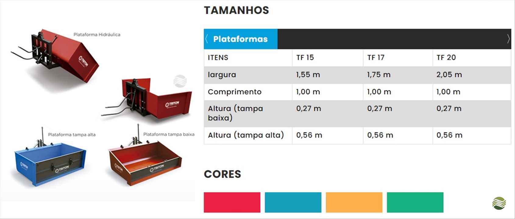 IMPLEMENTOS AGRICOLAS PLATAFORMA PARA TRATOR BASCULANTE Agropec Implementos Agrícolas CRUZ MACHADO PARANÁ PR