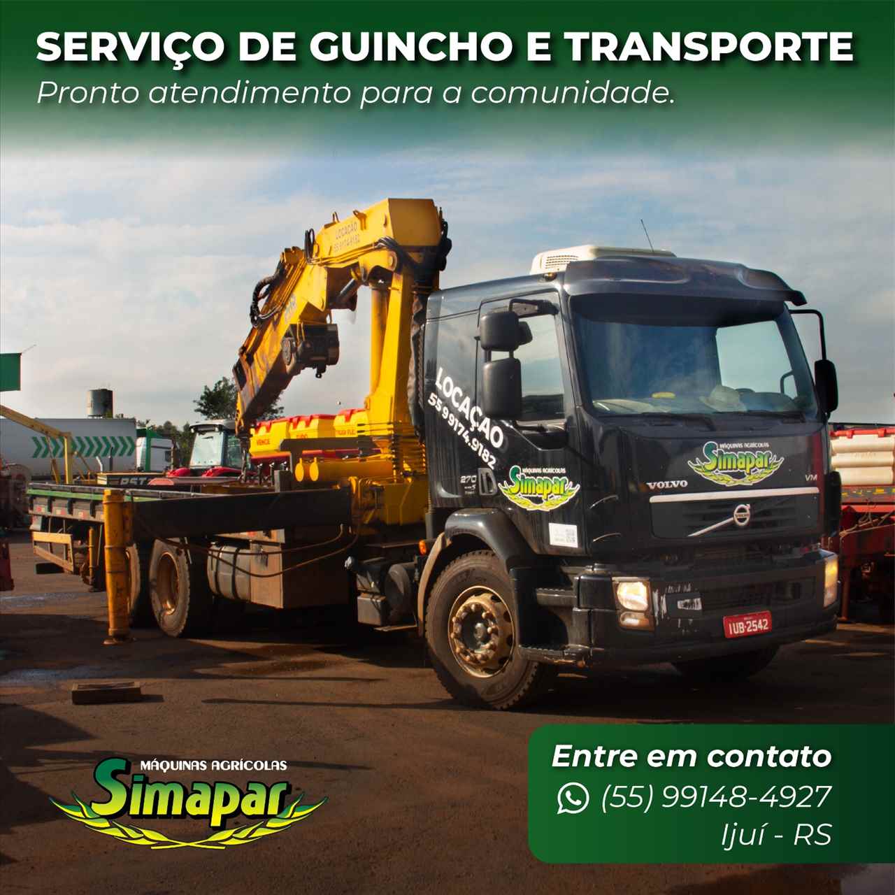 Transporte de Máquinas e Locação de Guincho