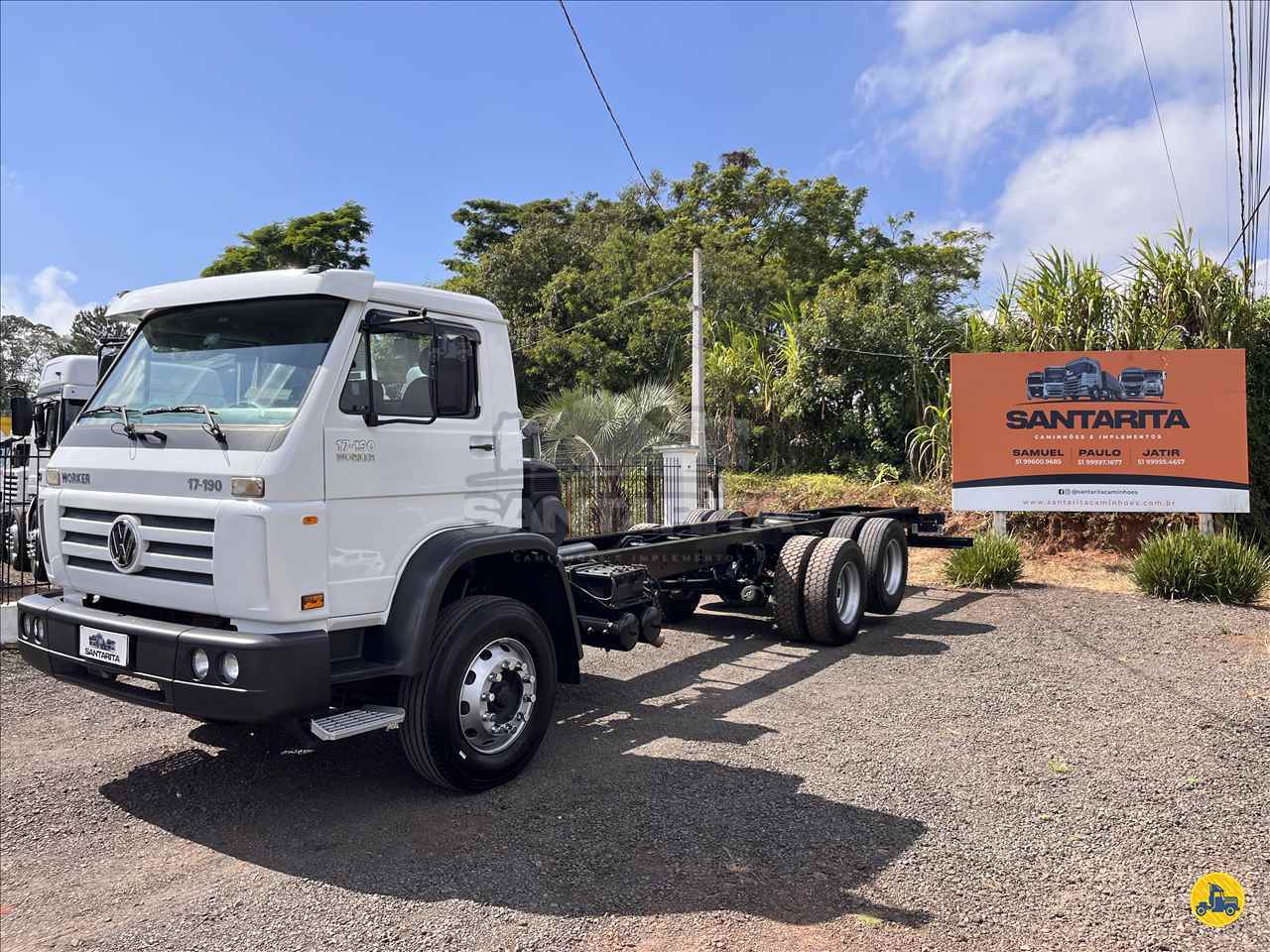 CAMINHAO VOLKSWAGEN VW 17190 Chassis Truck 6x2 Santa Rita Caminhões FAZENDA VILANOVA RIO GRANDE DO SUL RS