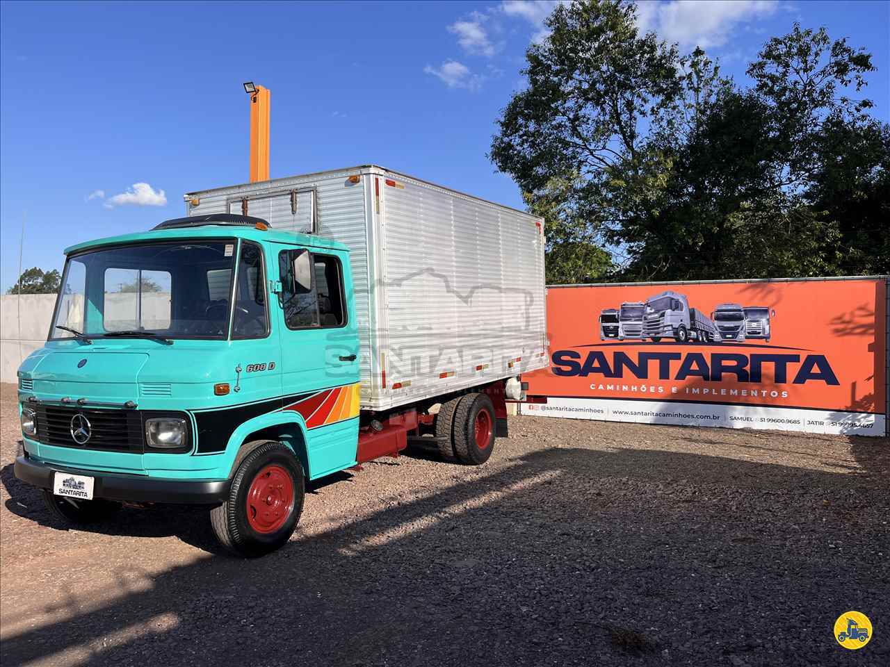 CAMINHAO MERCEDES-BENZ MB 608 Baú Furgão 3/4 4x2 Santa Rita Caminhões FAZENDA VILANOVA RIO GRANDE DO SUL RS