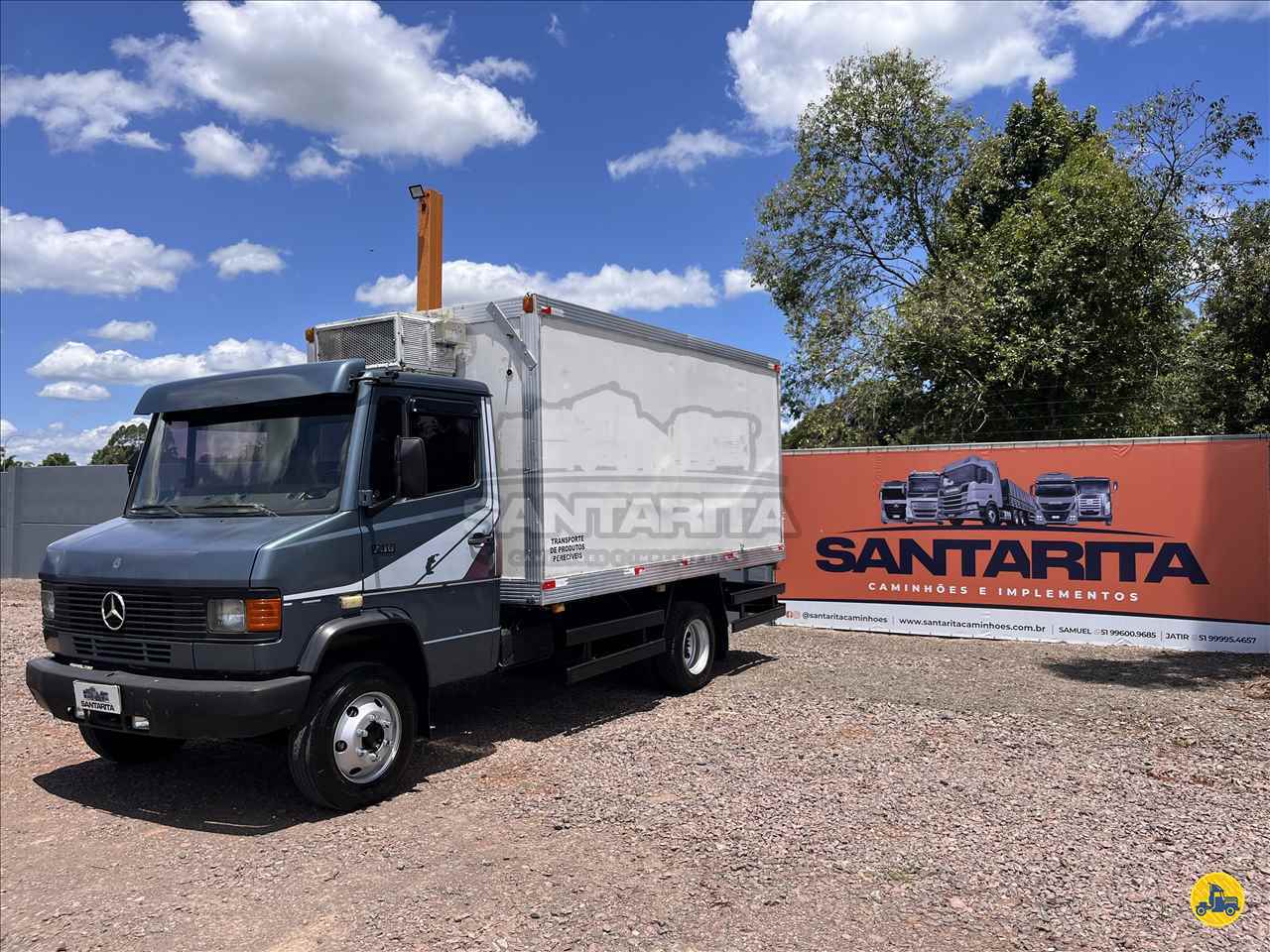 CAMINHAO MERCEDES-BENZ MB 709 Baú Frigorífico 3/4 4x2 Santa Rita Caminhões FAZENDA VILANOVA RIO GRANDE DO SUL RS