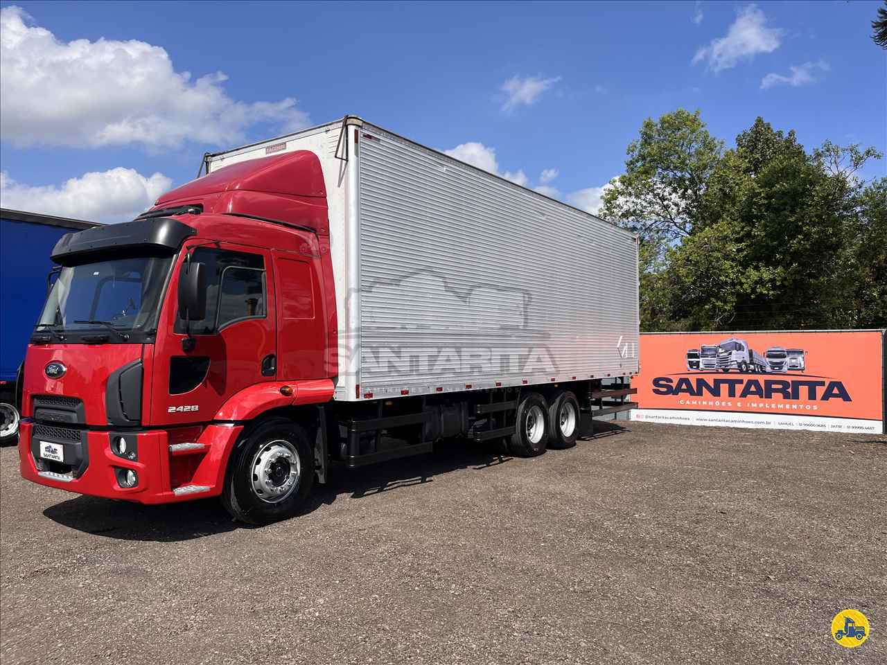 CAMINHAO FORD CARGO 2428 Baú Furgão Truck 6x2 Santa Rita Caminhões FAZENDA VILANOVA RIO GRANDE DO SUL RS