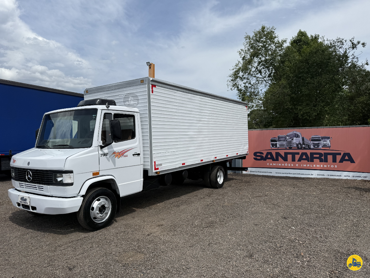 CAMINHAO MERCEDES-BENZ MB 709 Baú Furgão 3/4 4x2 Santa Rita Caminhões FAZENDA VILANOVA RIO GRANDE DO SUL RS