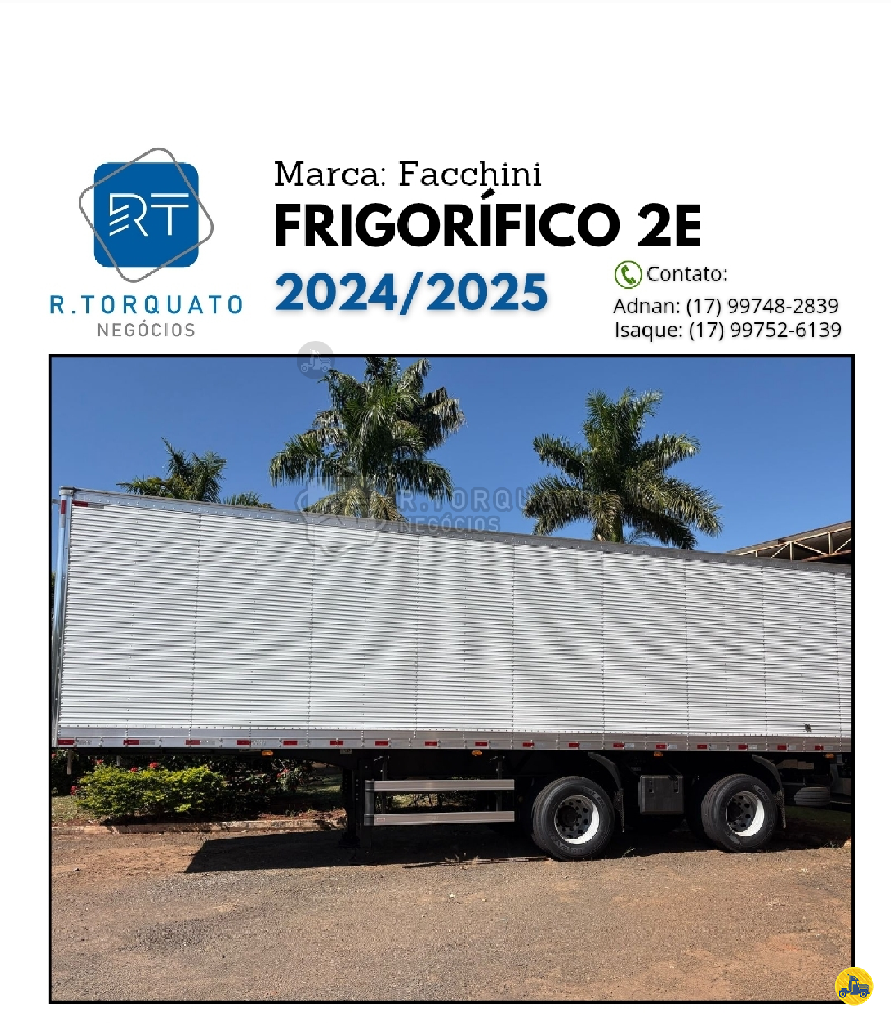 CARRETA SEMI-REBOQUE FRIGORIFICO R.Torquato Negócios São José do Rio Preto SÃO PAULO SP