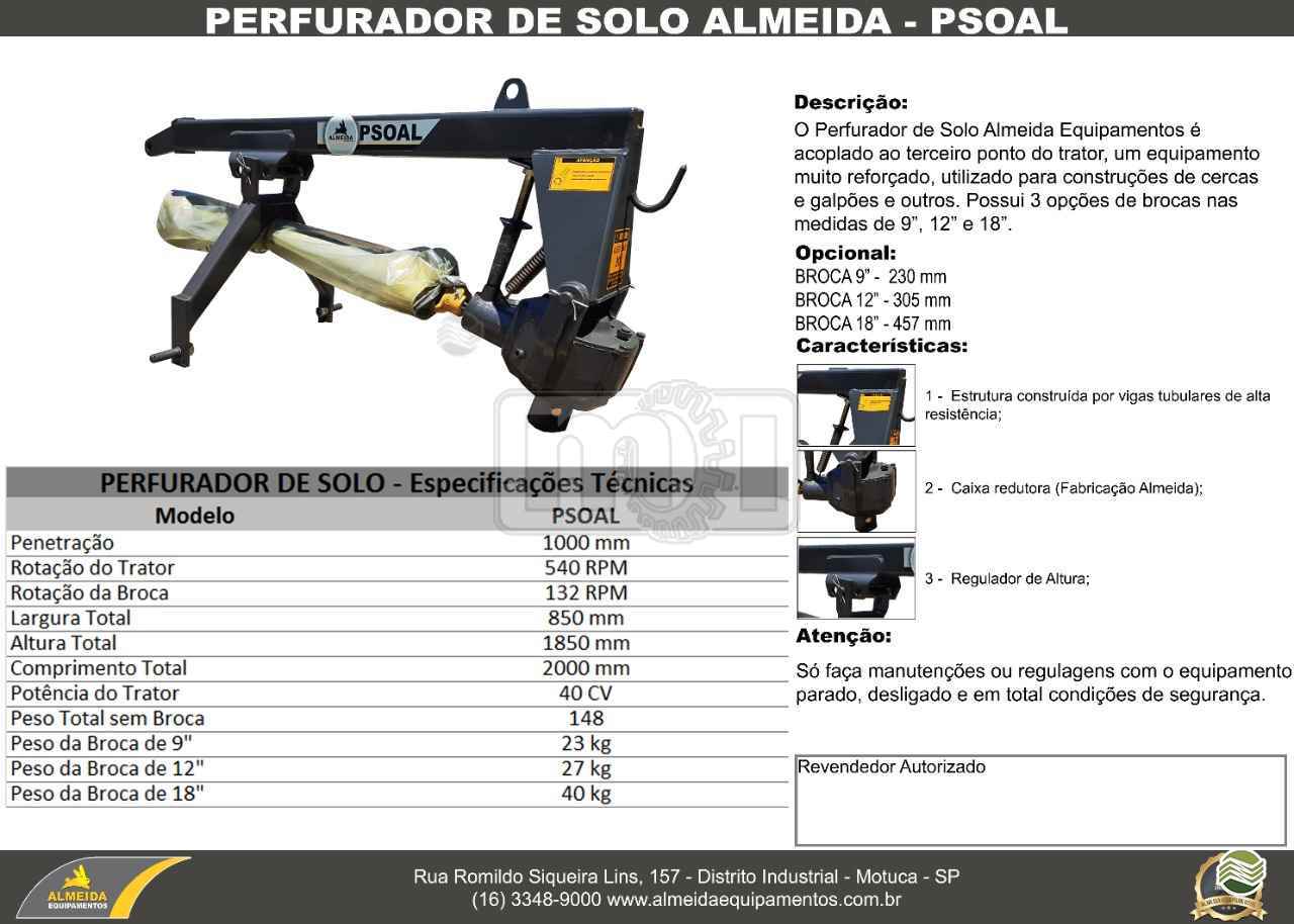 IMPLEMENTOS AGRICOLAS PERFURADOR SOLO PERFURADOR DE SOLO Moi Maquinas e Implementos Agricolas PORTO NACIONAL TOCANTINS TO