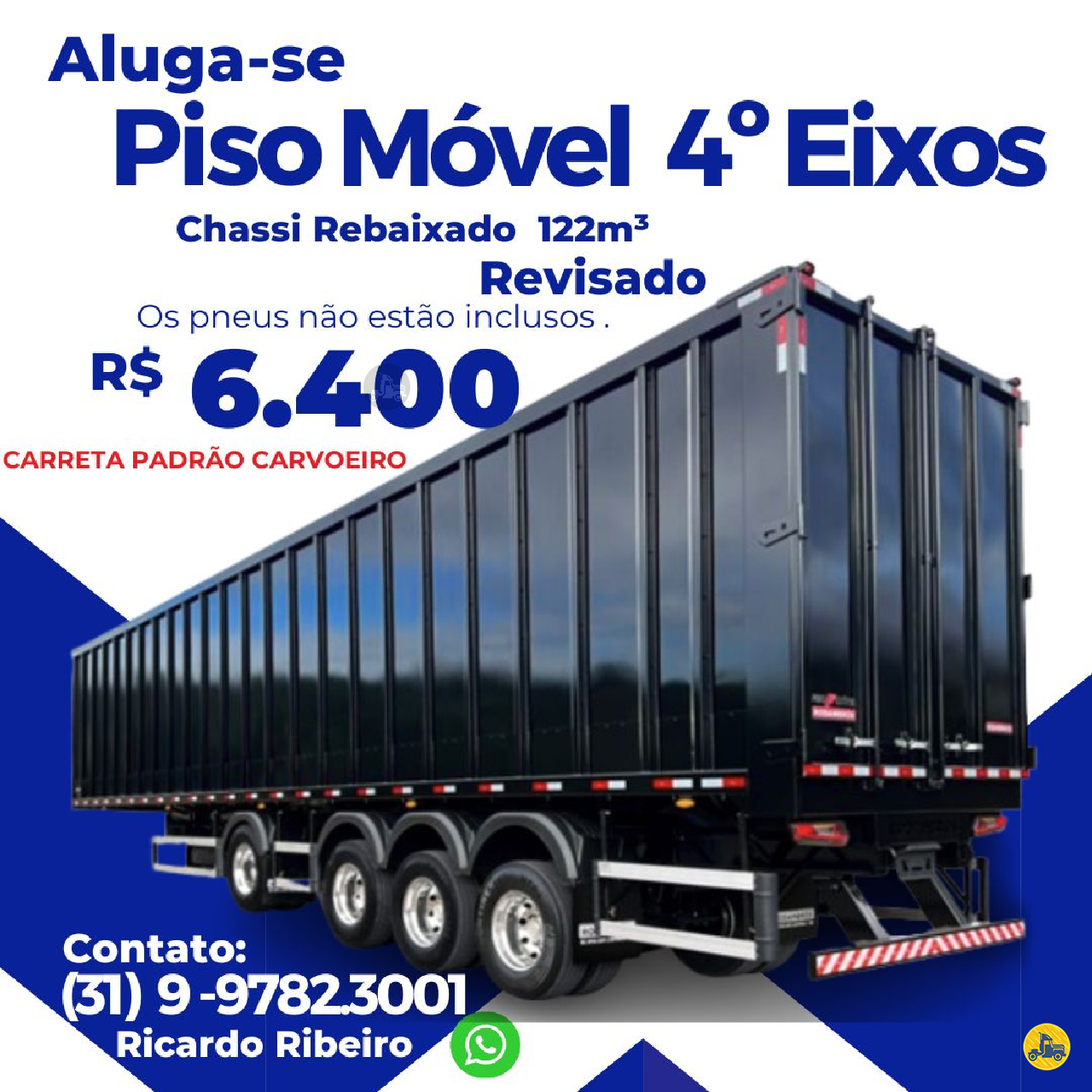 Carreta SemiReboque 4 Eixos Piso Móvel Figueiredo Locação PARAOPEBA MINAS GERAIS MG