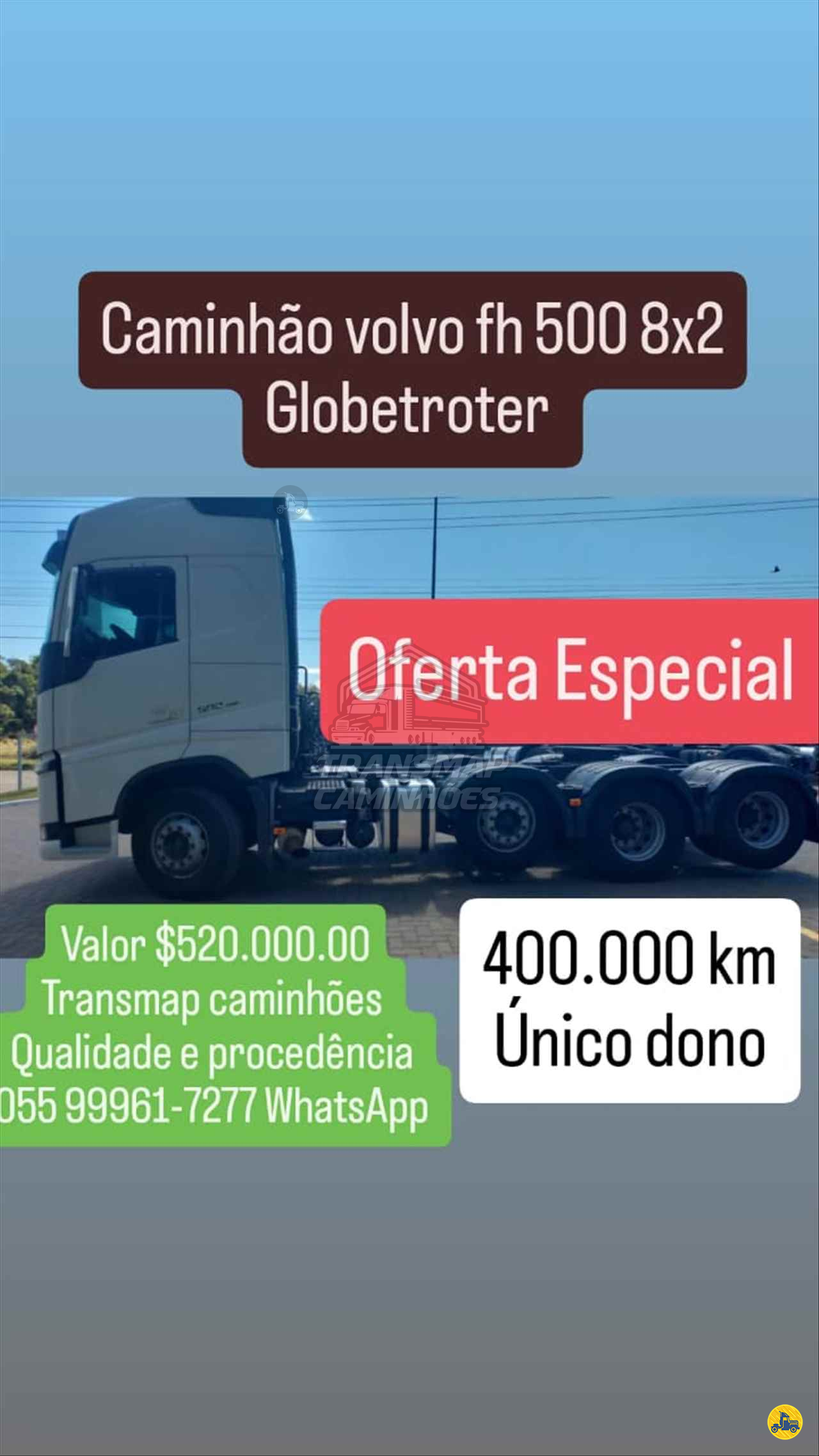 CAMINHAO VOLVO VOLVO FH 500 Chassis Cavalo 8x2 Transmap Caminhões SANTA ROSA RIO GRANDE DO SUL RS