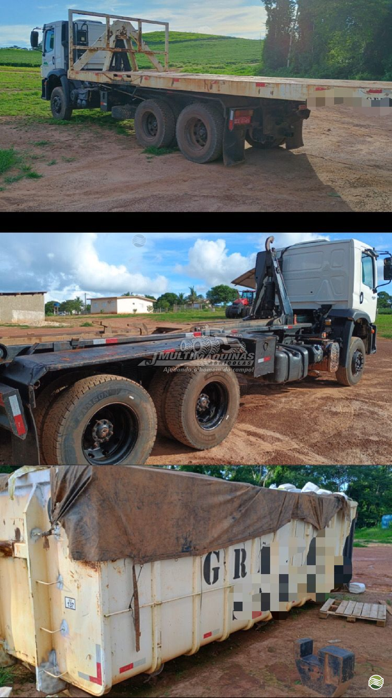 CAMINHAO VOLKSWAGEN VW 19330 Roll ON OFF Truck 6x4 JMulti Máquinas ITARUMA GOIAS GO