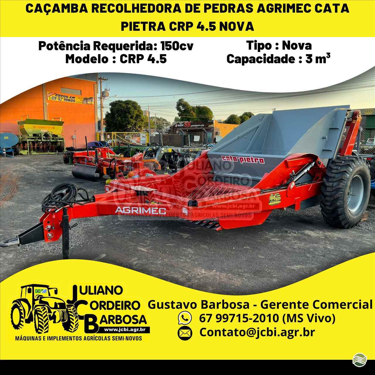 IMPLEMENTOS AGRICOLAS CATADOR DE PEDRA WATANABE CT-2100 JCBi Máquinas e Implementos Agrícolas MARACAJU MATO GROSSO DO SUL MS