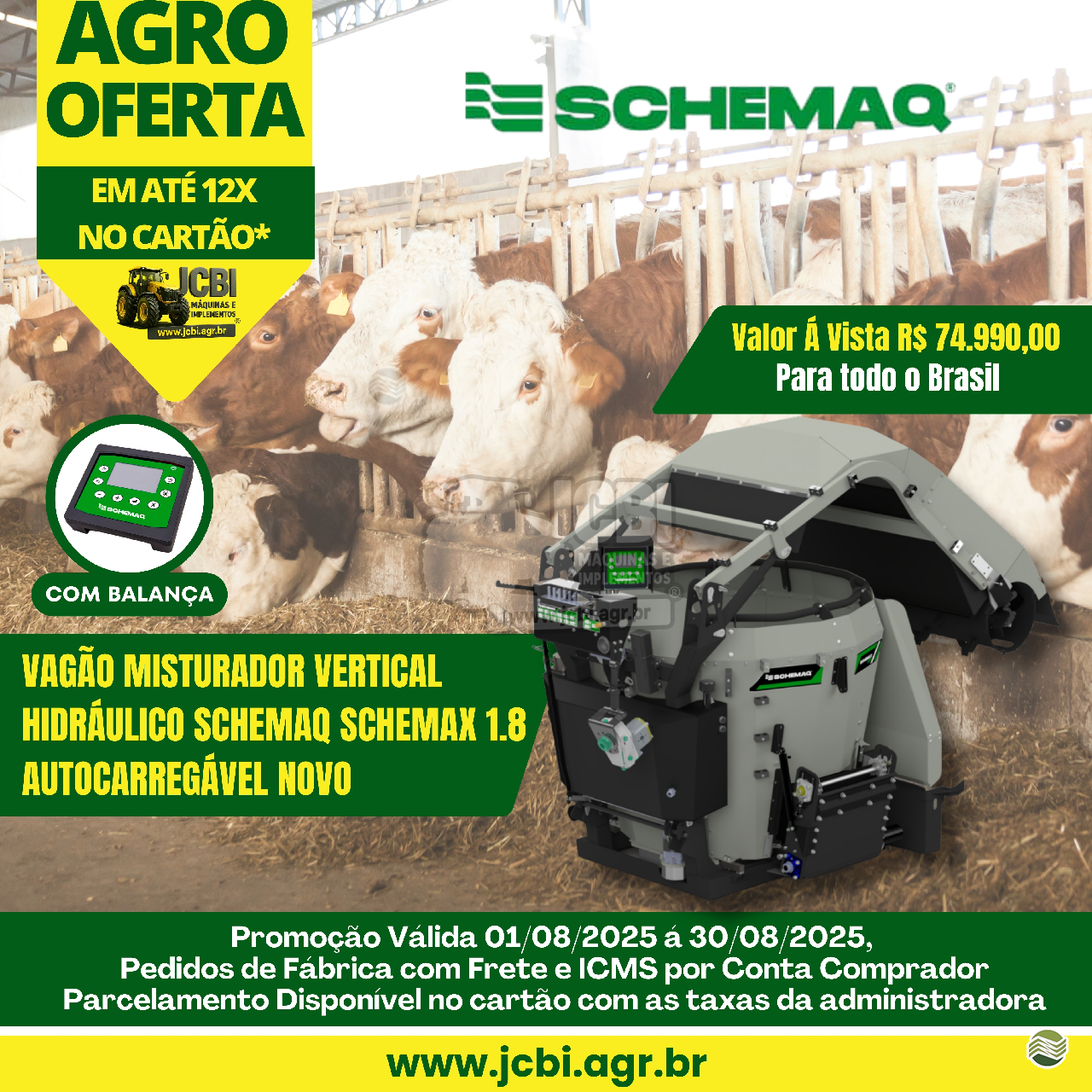 IMPLEMENTOS AGRICOLAS VAGAO VERTICAL VAGAO VERTICAL AUTO-CARREGÁVEL JCBi Máquinas e Implementos Agrícolas MARACAJU MATO GROSSO DO SUL MS