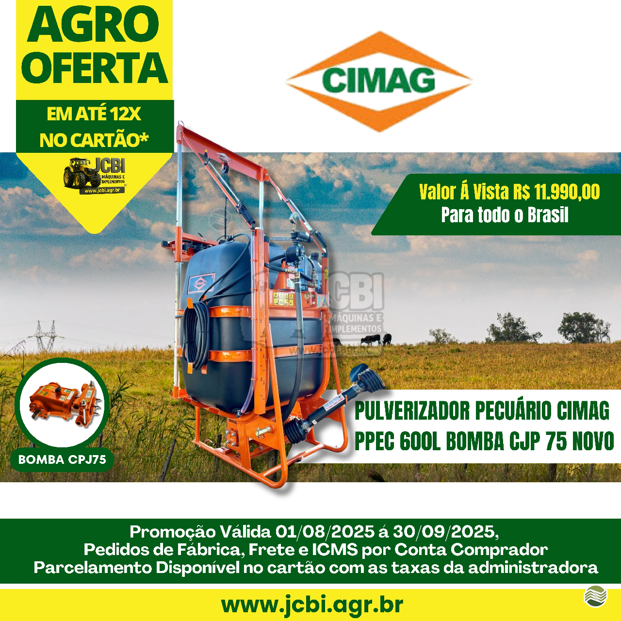IMPLEMENTOS AGRICOLAS PULVERIZADOR 600L JCBi Máquinas e Implementos Agrícolas MARACAJU MATO GROSSO DO SUL MS