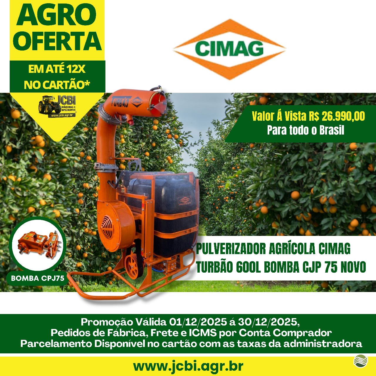 IMPLEMENTOS AGRICOLAS PULVERIZADOR 600L JCBi Máquinas e Implementos Agrícolas MARACAJU MATO GROSSO DO SUL MS