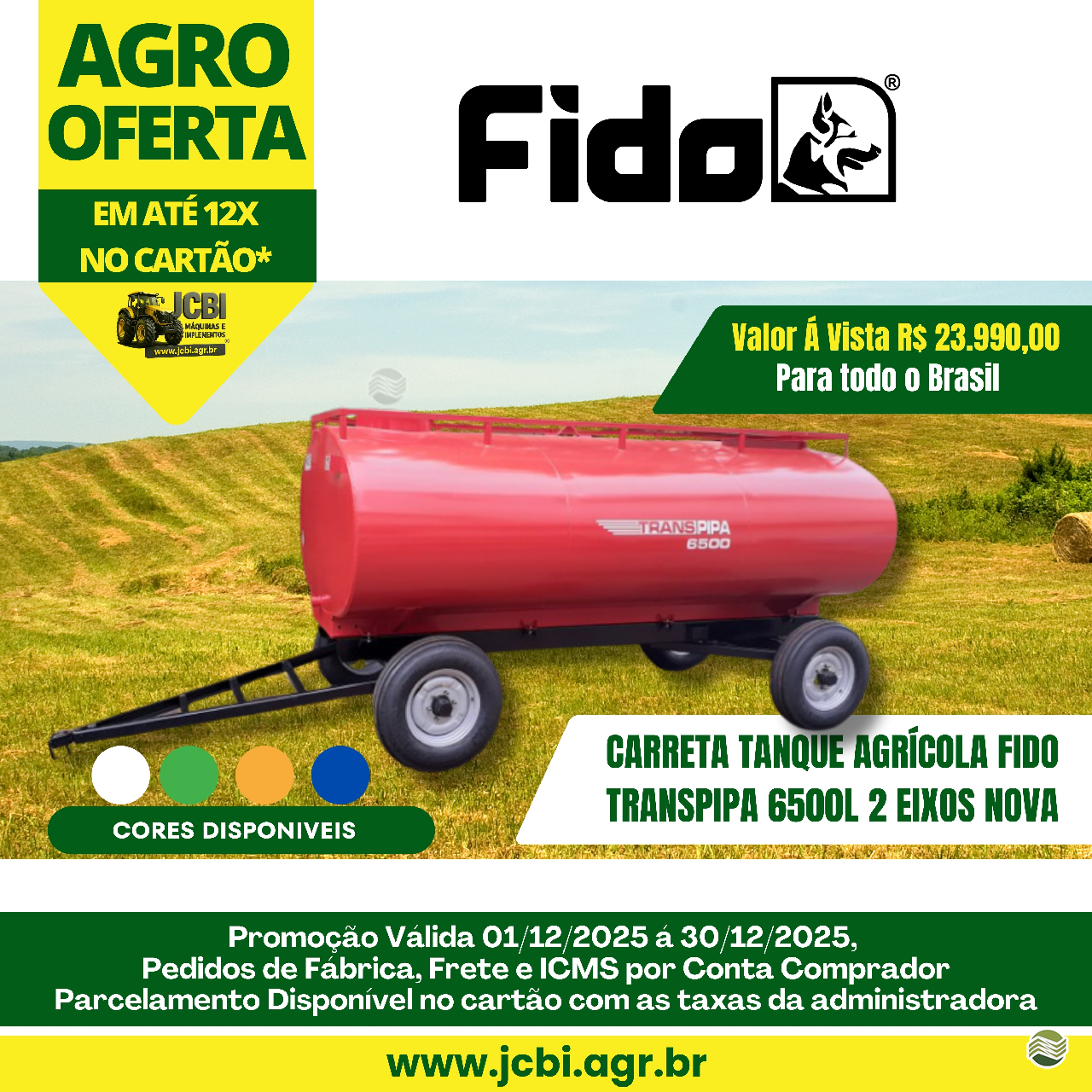 IMPLEMENTOS AGRICOLAS CARRETA TANQUE TANQUE 6500 LITROS JCBi Máquinas e Implementos Agrícolas MARACAJU MATO GROSSO DO SUL MS