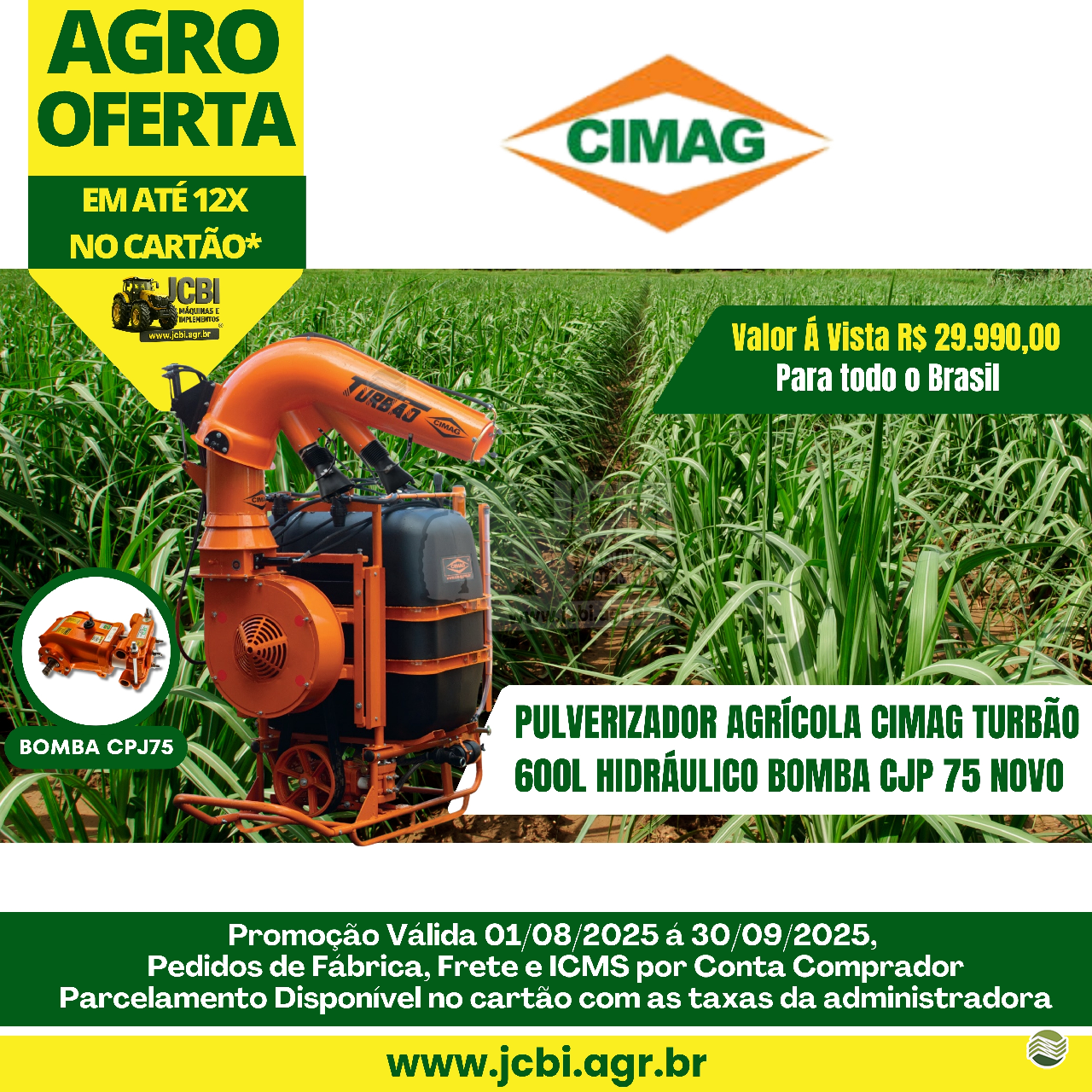 IMPLEMENTOS AGRICOLAS PULVERIZADOR 600L JCBi Máquinas e Implementos Agrícolas MARACAJU MATO GROSSO DO SUL MS
